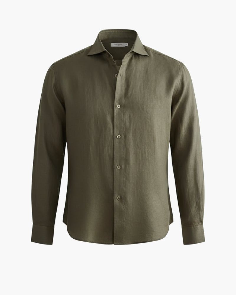 Khaki Linen Men's Shirt
