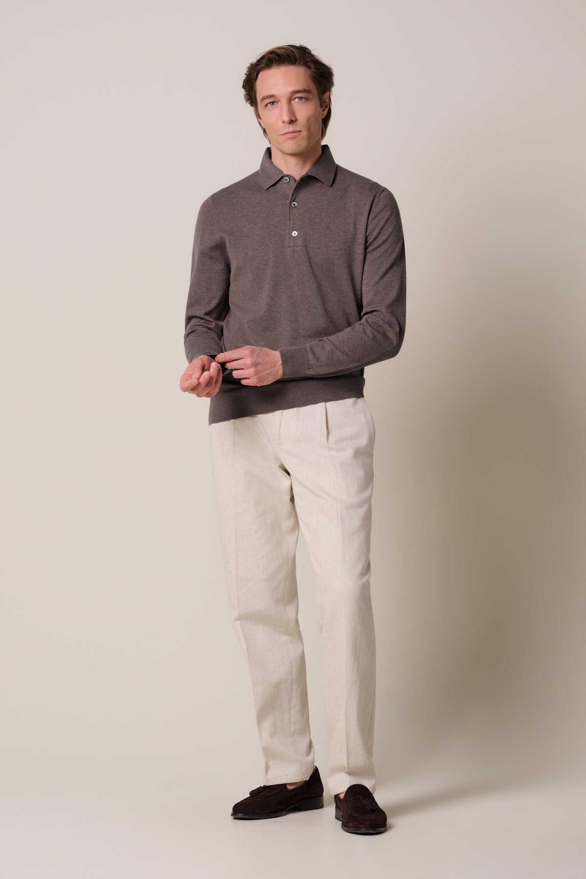 Aubergine Luxury Basic one piece polo