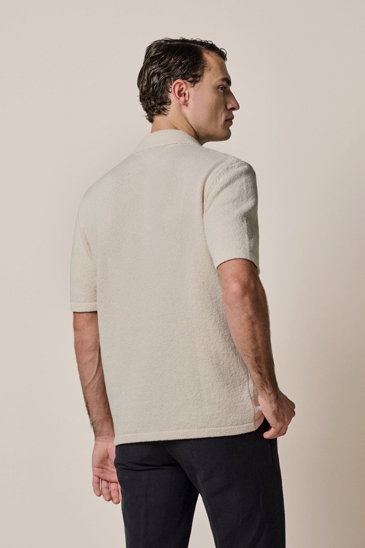 Off-white badstof Camp polo