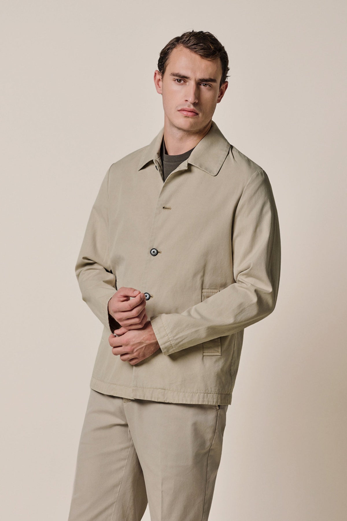 Beige Antique Dye overshirt