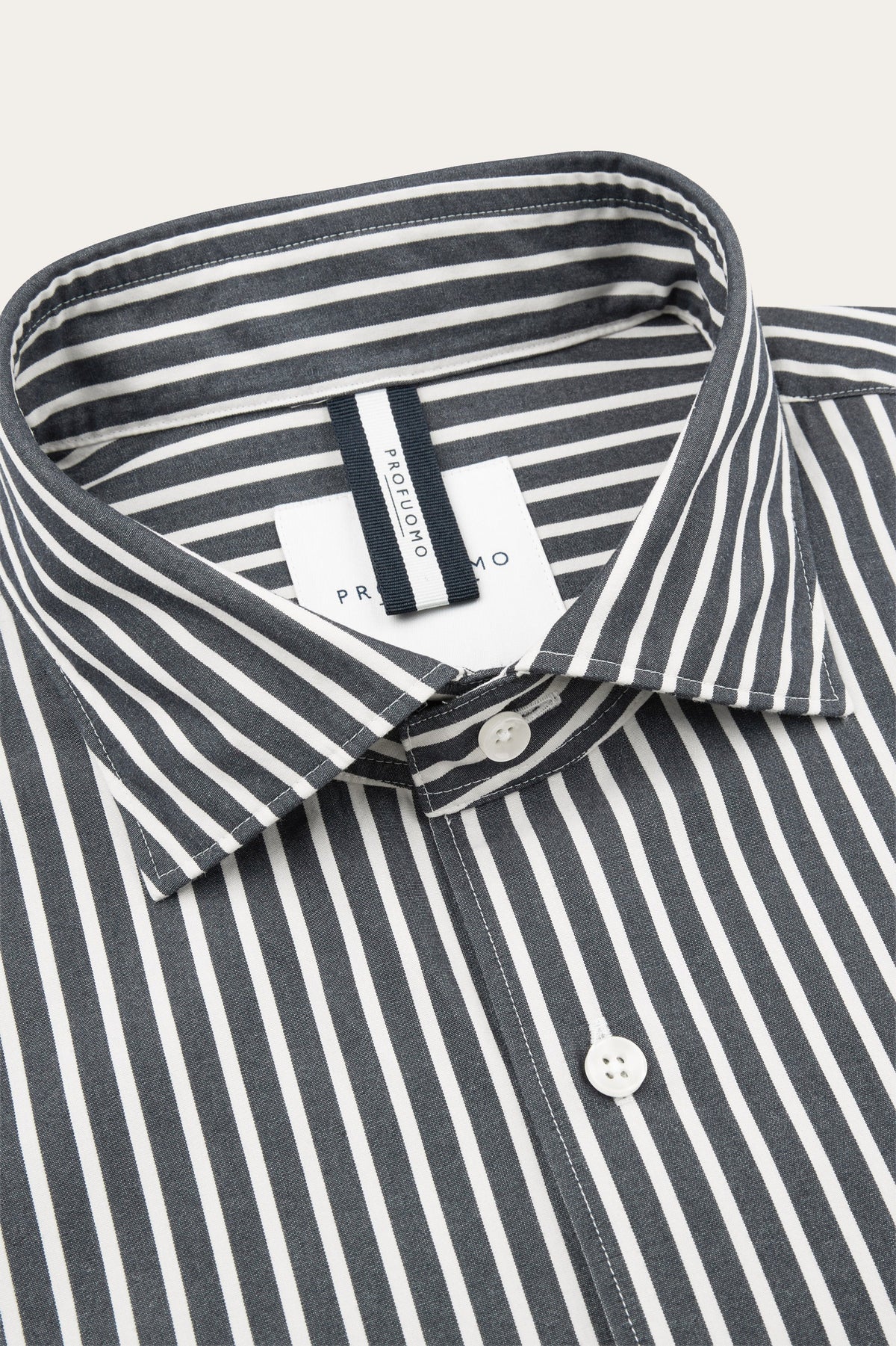Navy soft casual overhemd