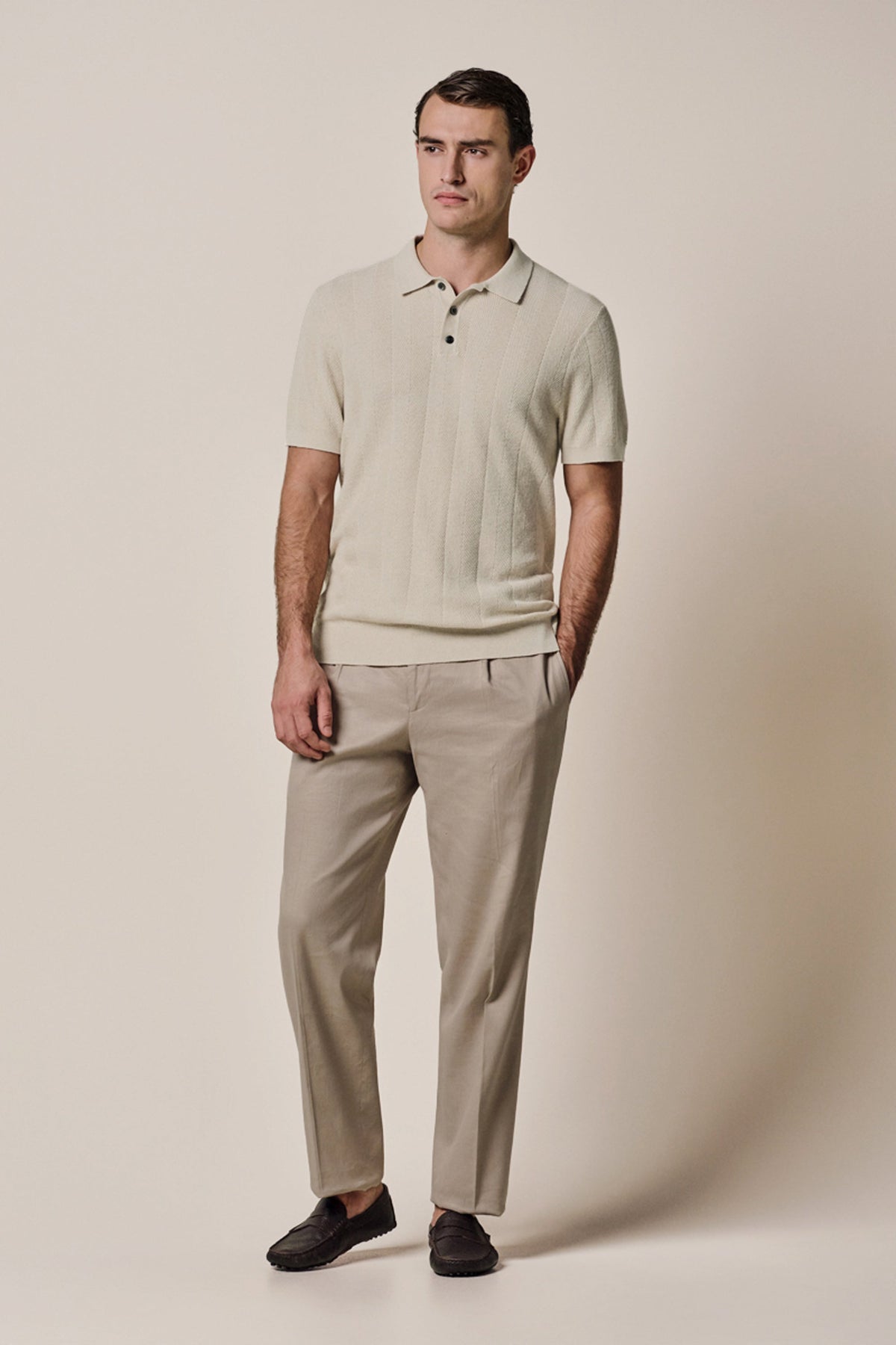 Off-white visgraat polo