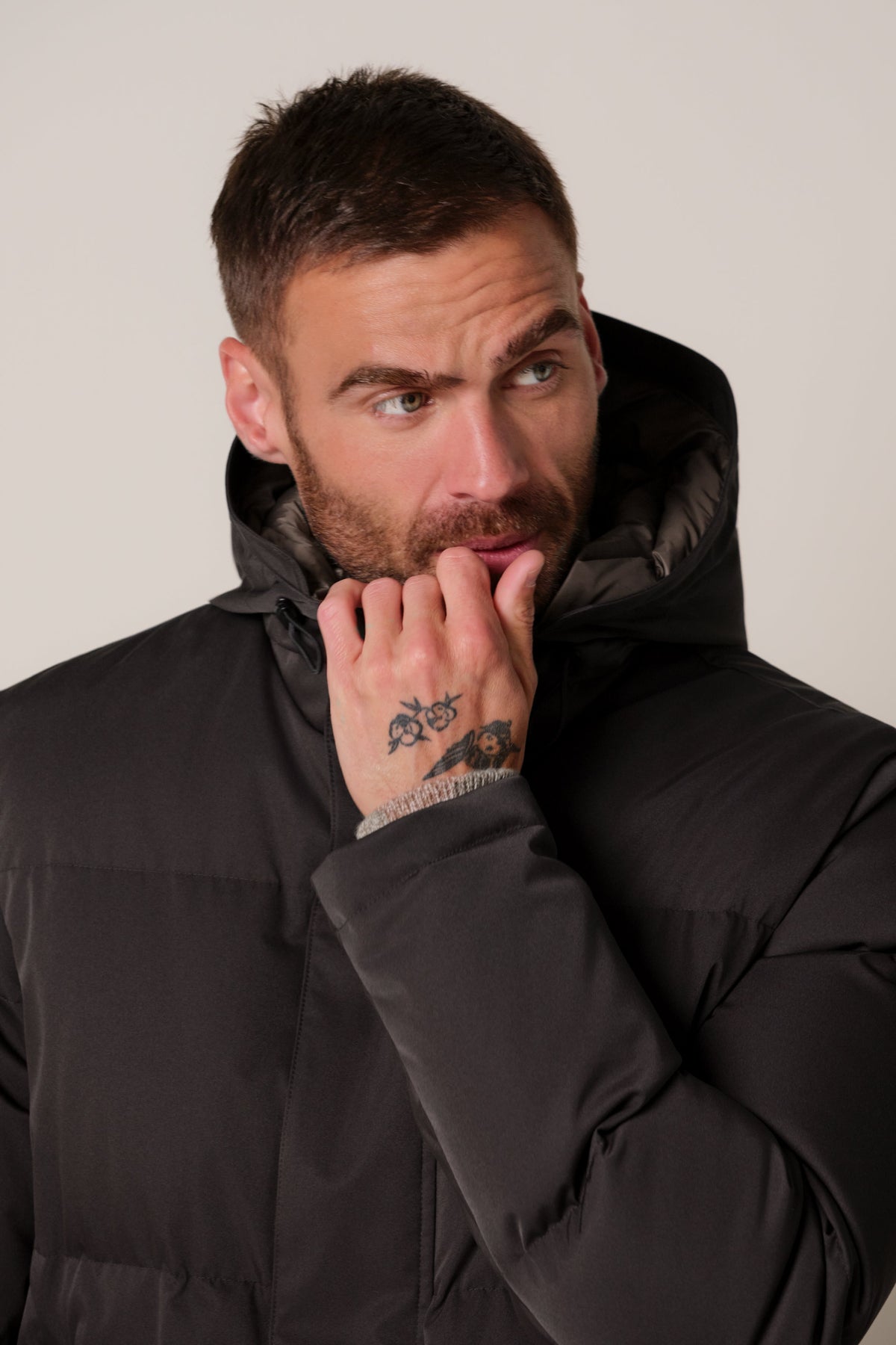 Donkerbruine magnet parka
