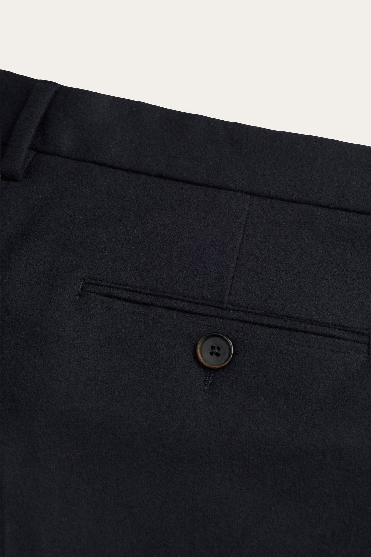 Navy melton wollen broek