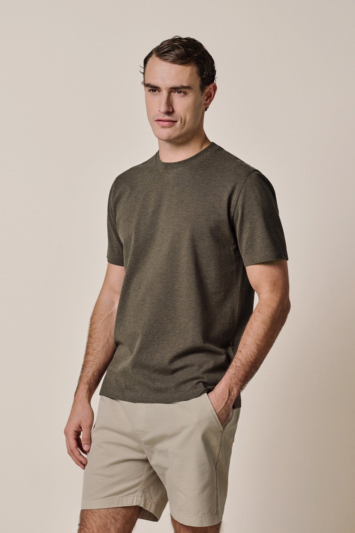 Bruin stretch piqué T-shirt