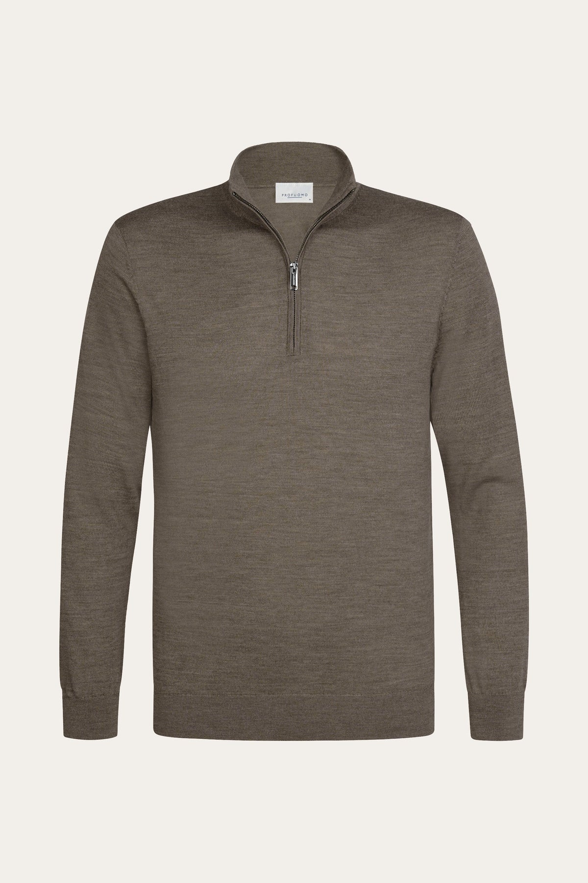 Bruine merino half zip