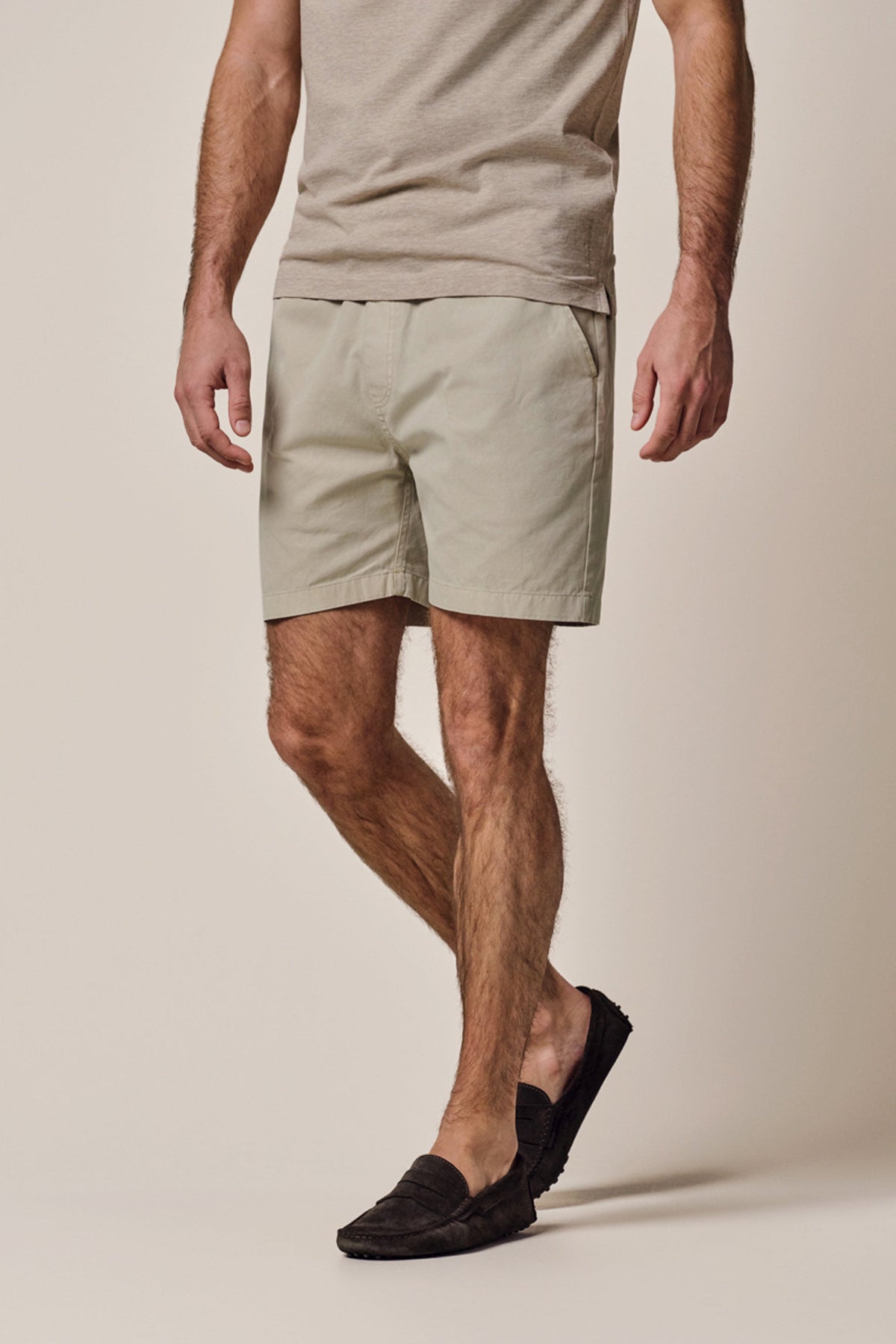 Beige Antique dye shorts