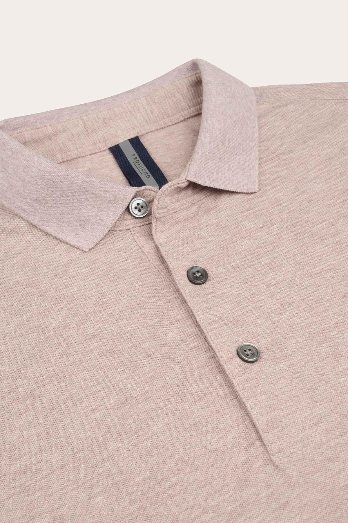 Donkerroze stretch piqué polo