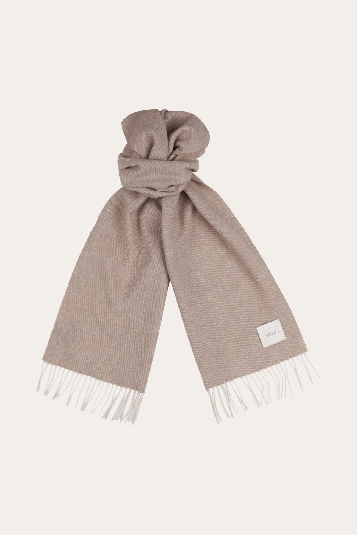 Taupe lamswollen sjaal