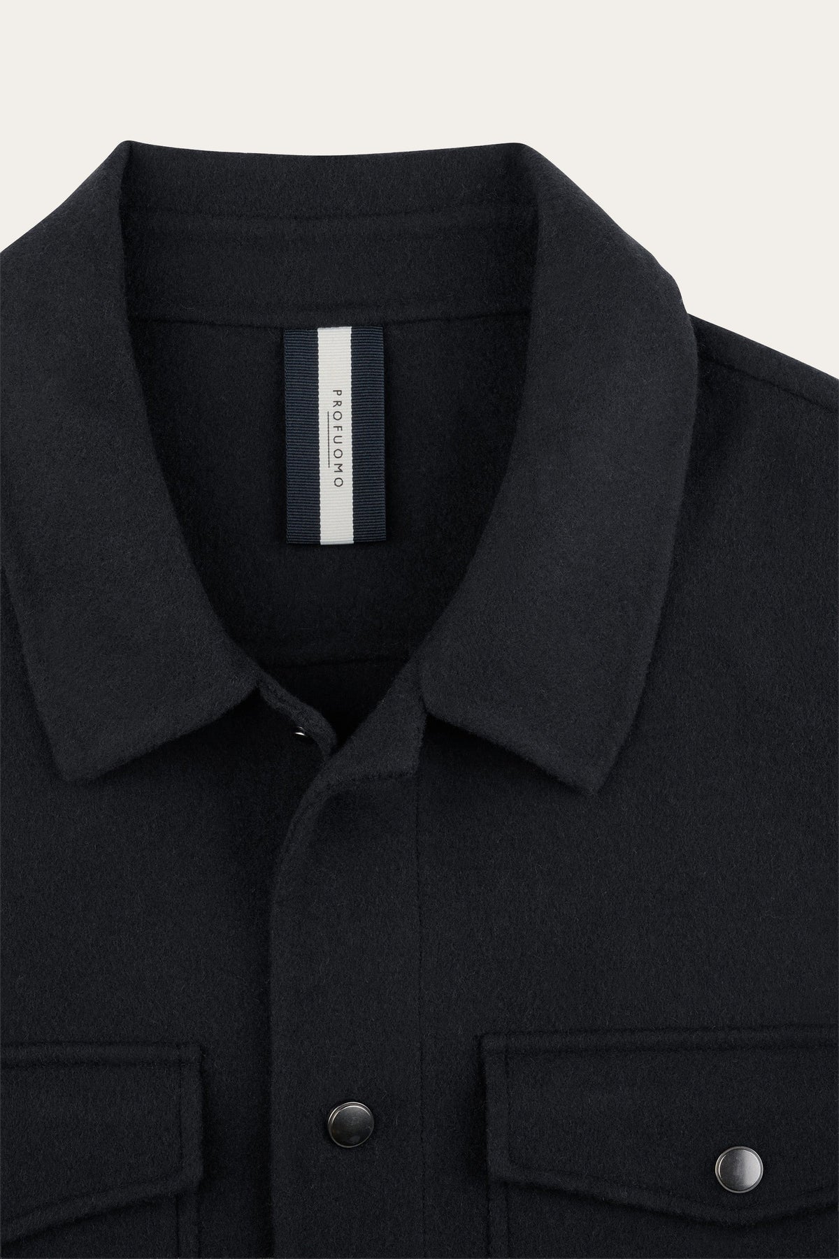 Navy press button overshirt