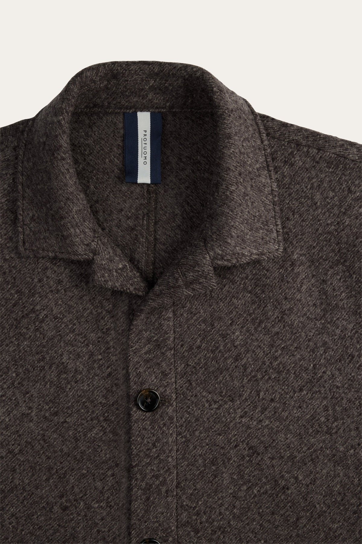 Aubergine boiled wollen overshirt