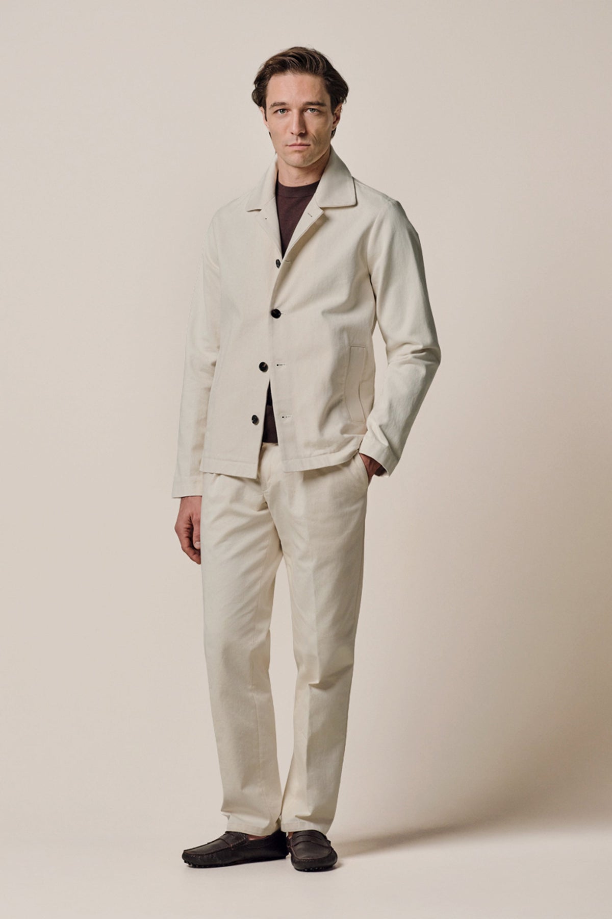 Off-white katoen overshirt