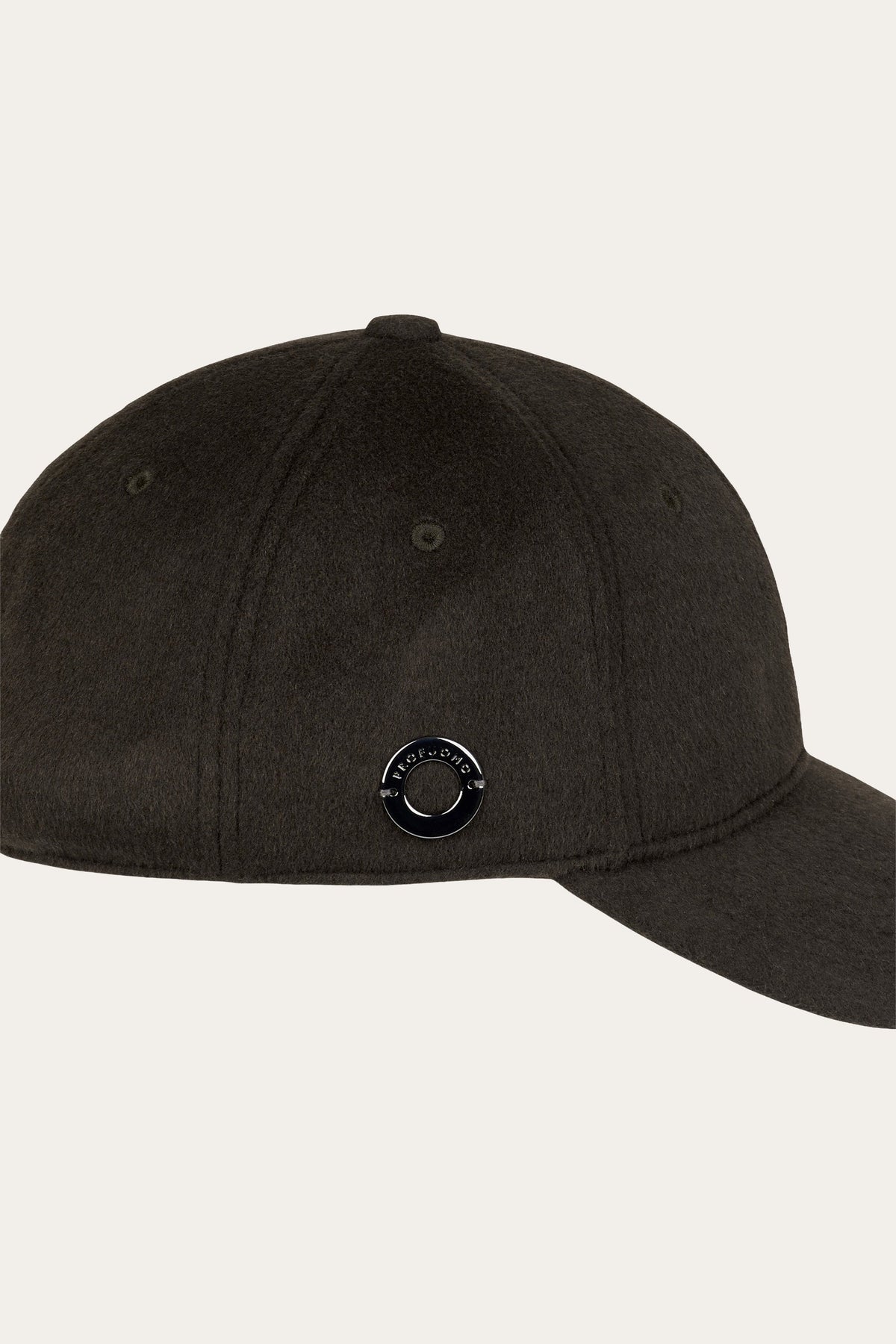 Donkerbruine wollen baseball cap