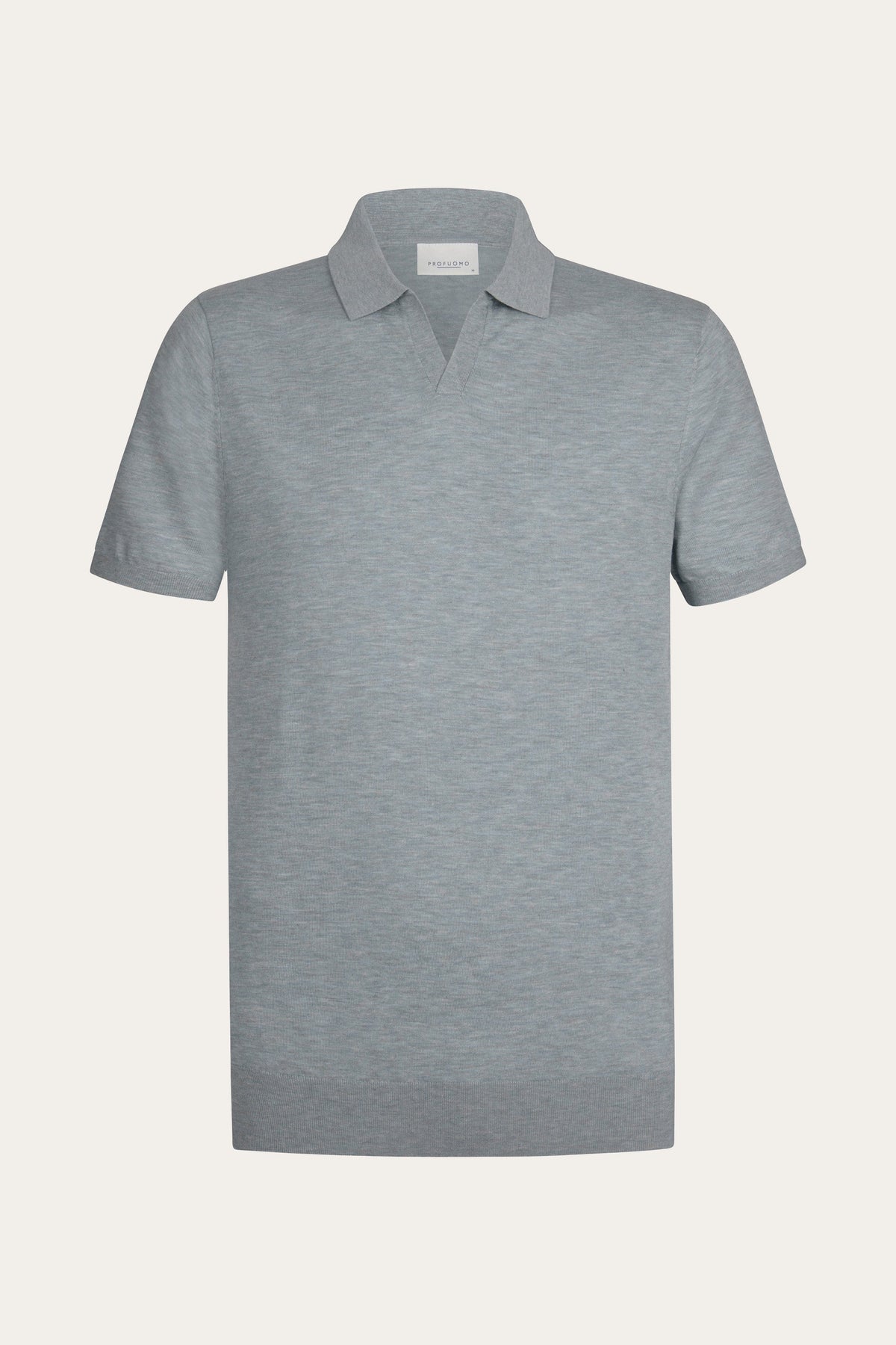 Blauwe Luxury Basic open kraag polo