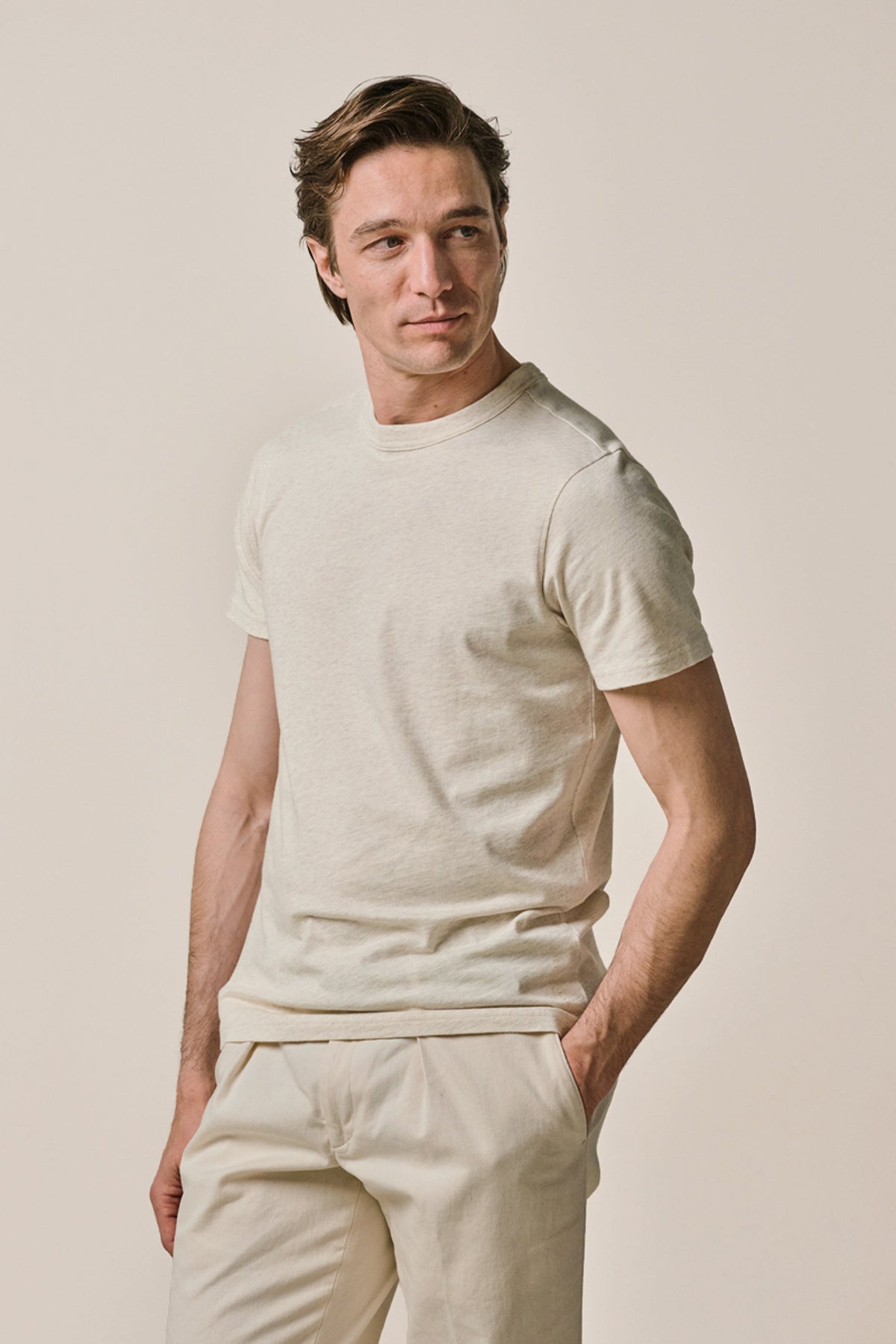 Beige melange T-shirt