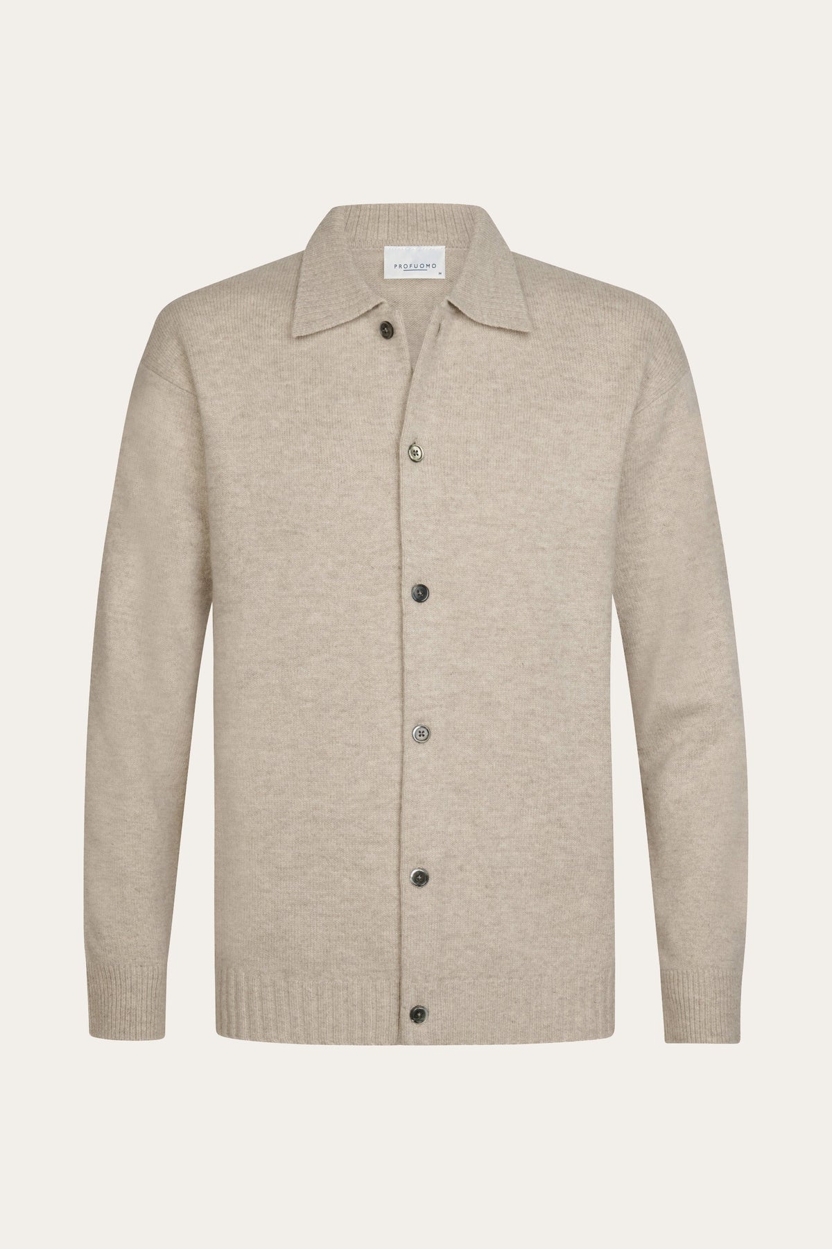 Beige soft wollen cardigan