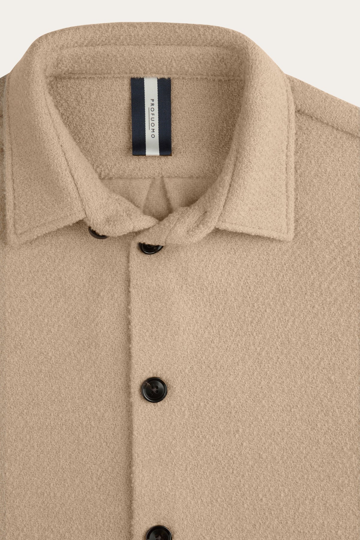 Lichtbeige boucle overshirt