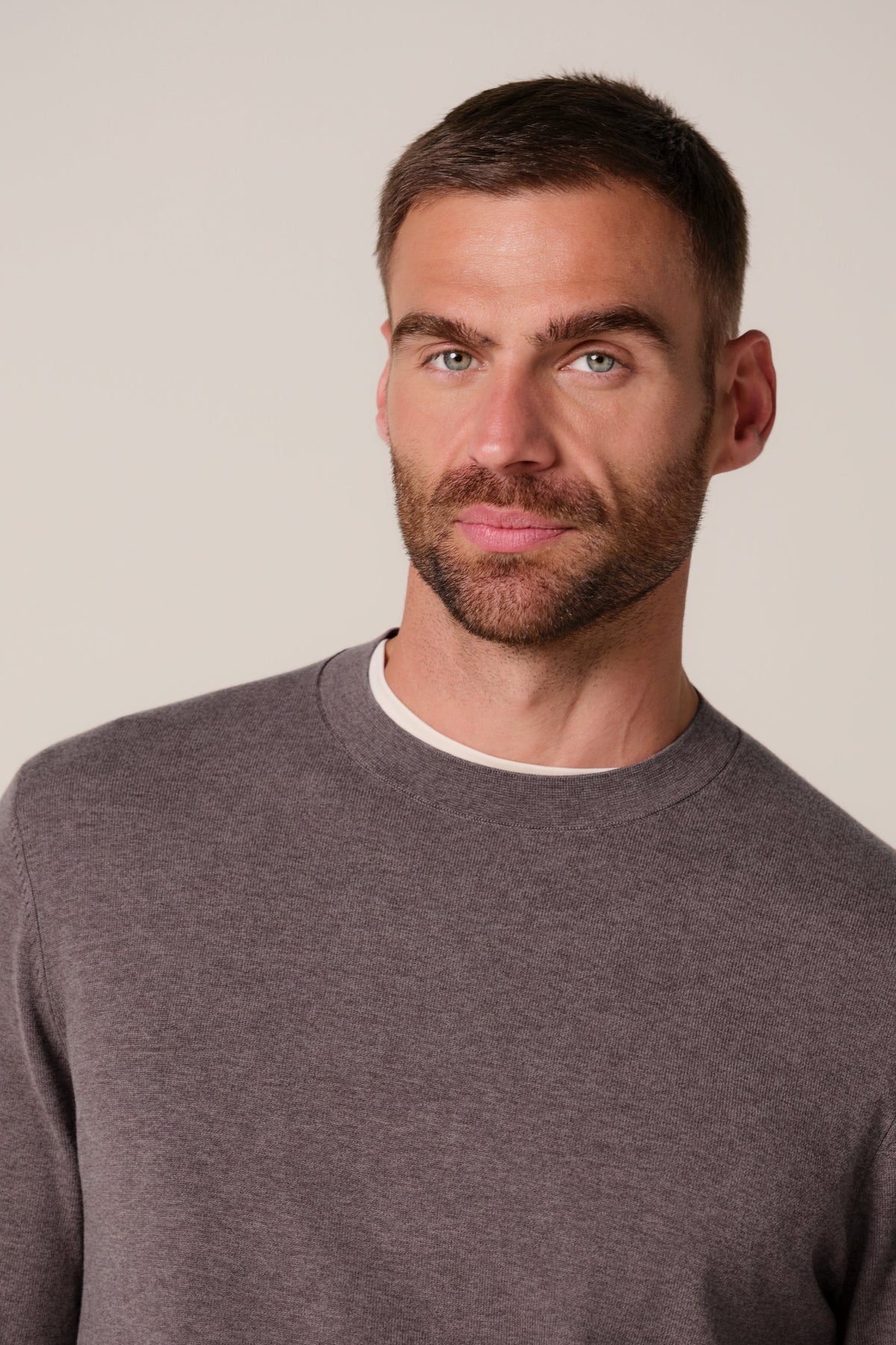 Aubergine Luxury Basic crewneck