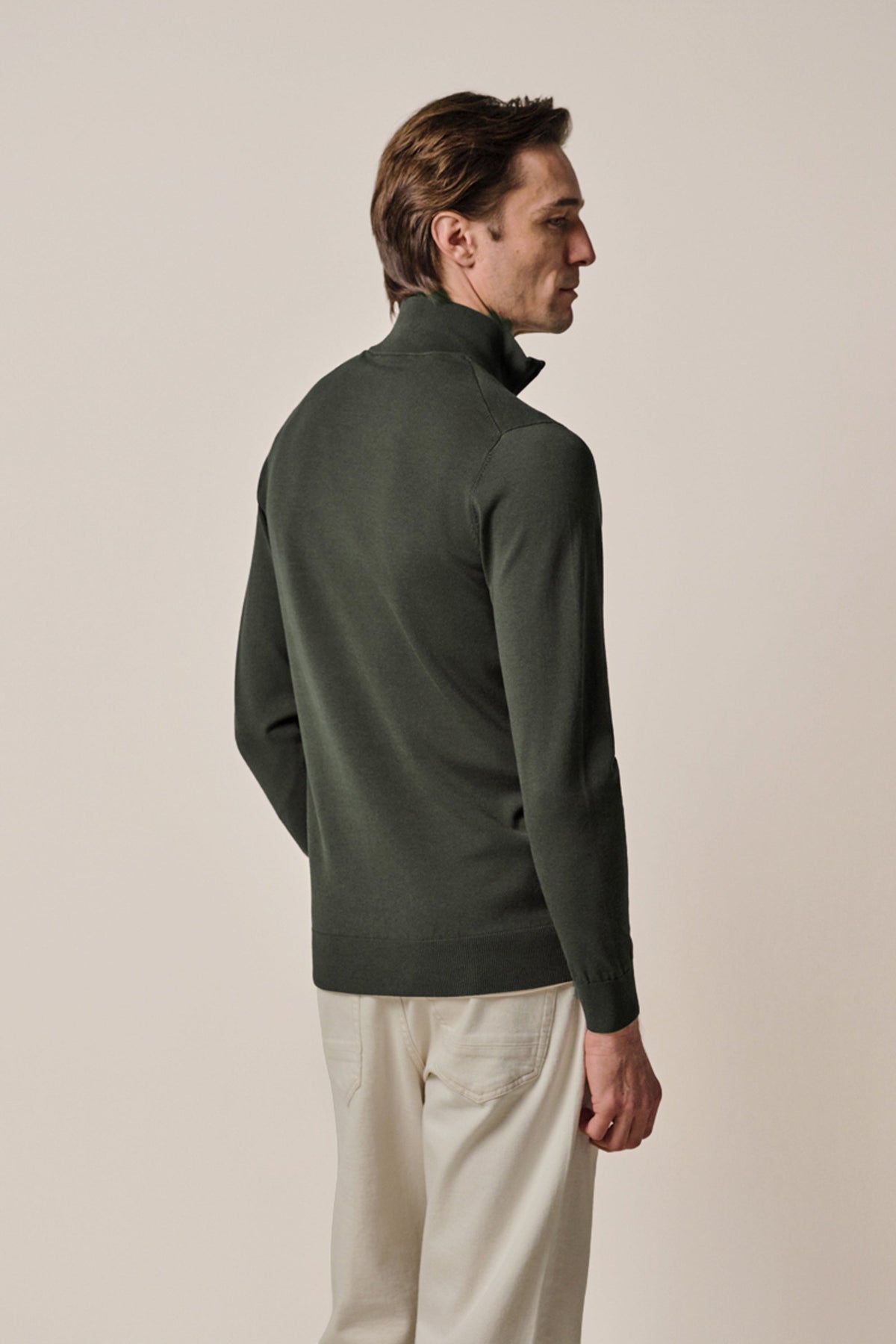 Groene Luxury Basic half zip