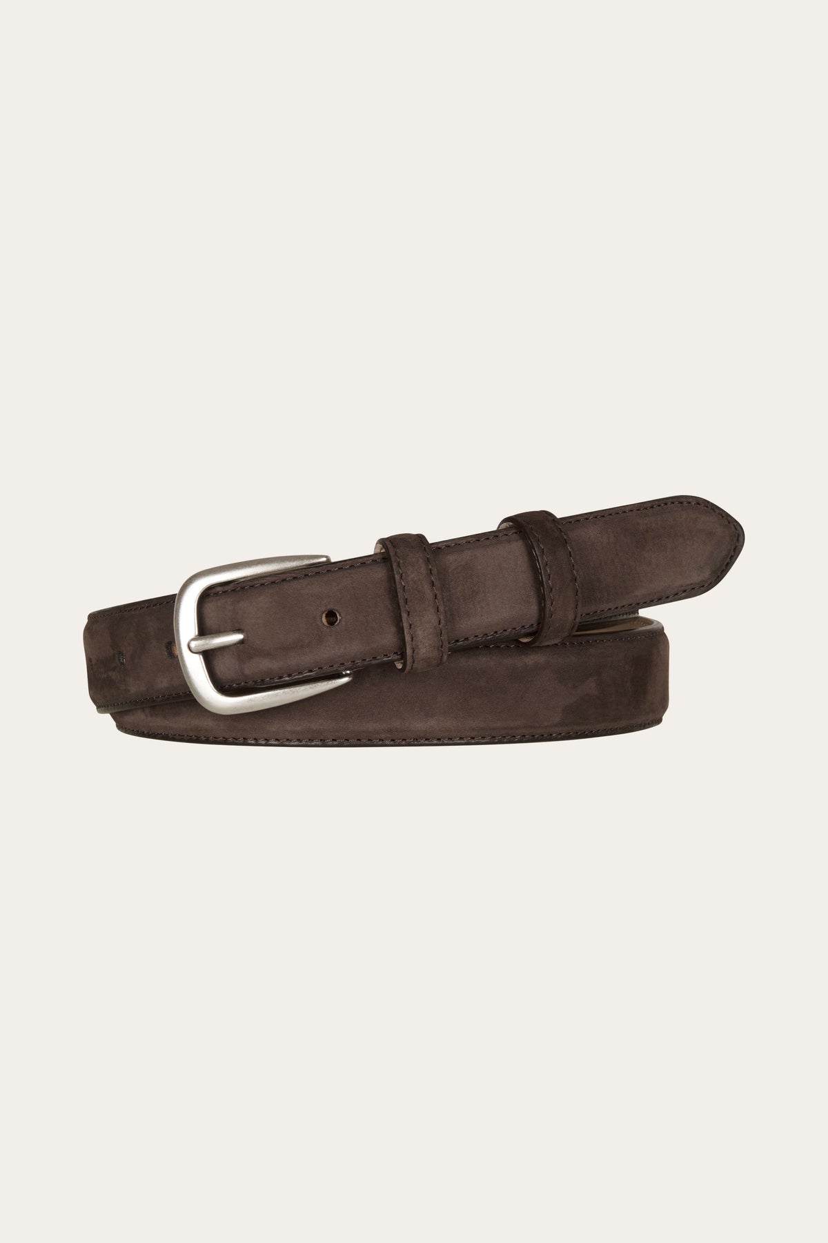 Bruin nubuck riem