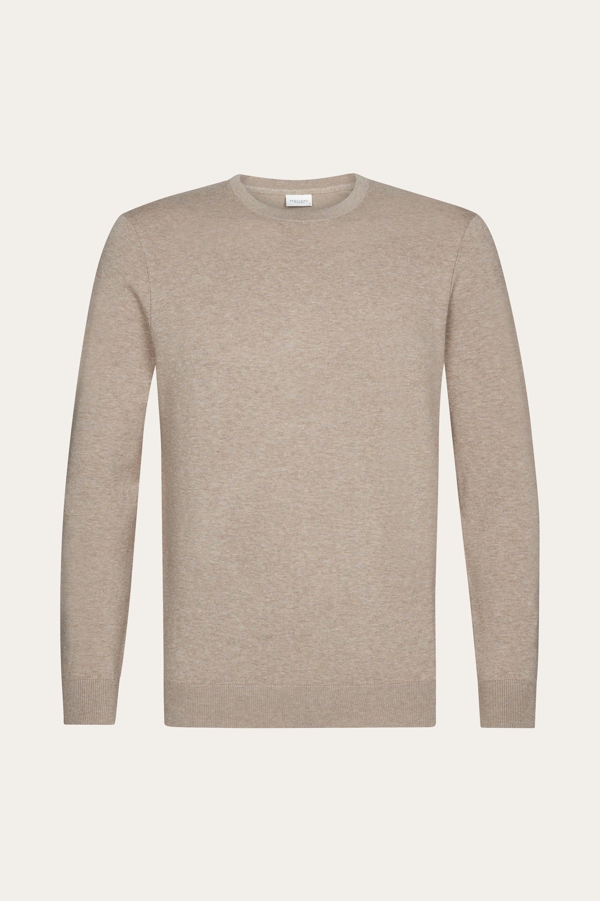 Beige Luxury Basic crewneck
