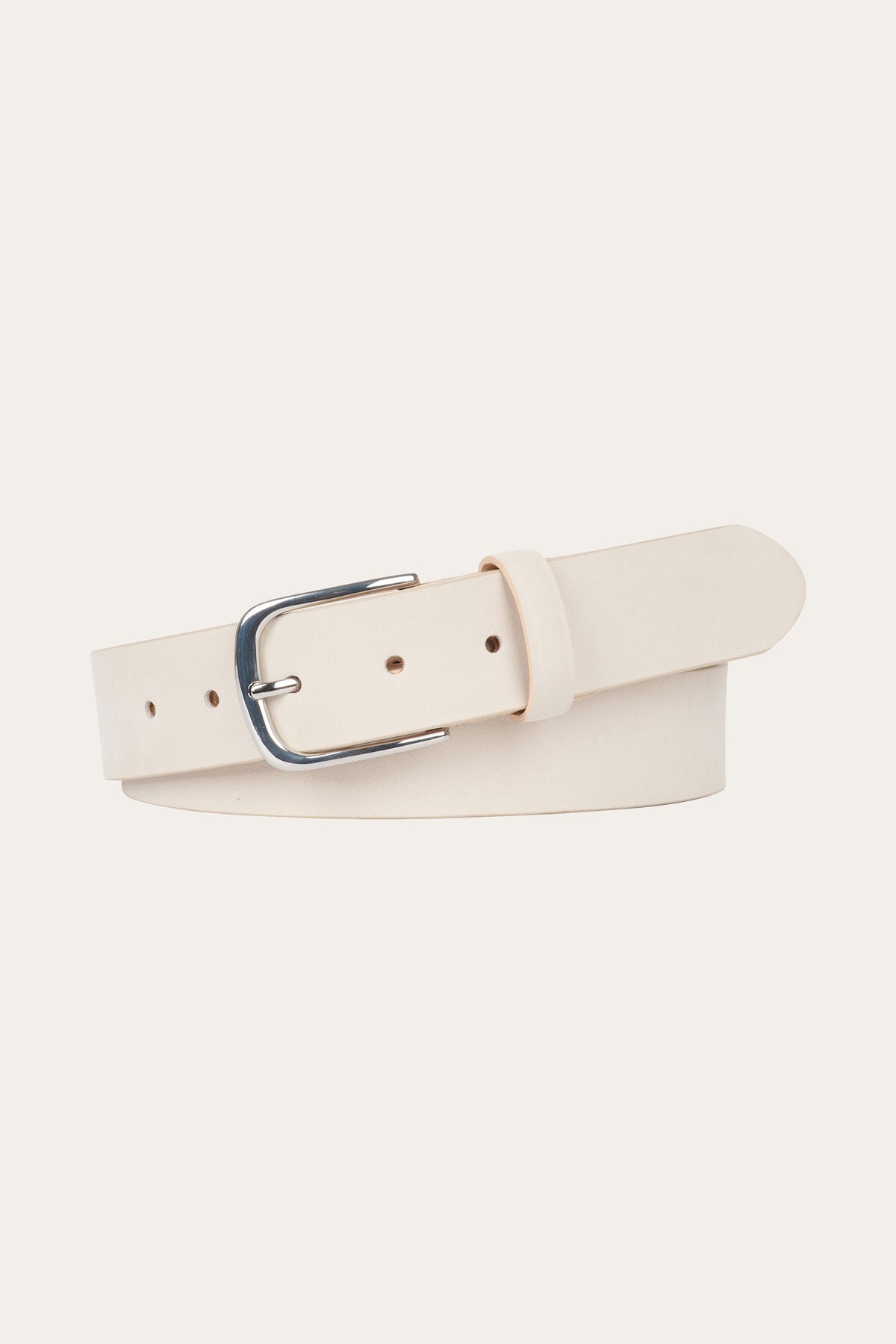 Beige nubuck leren riem