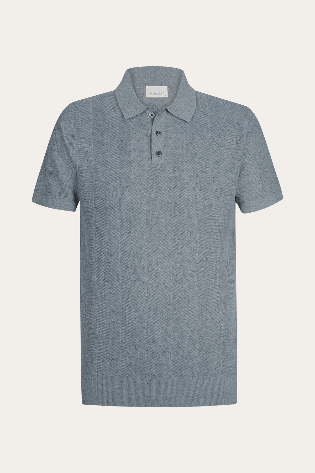 Blauwe visgraat polo