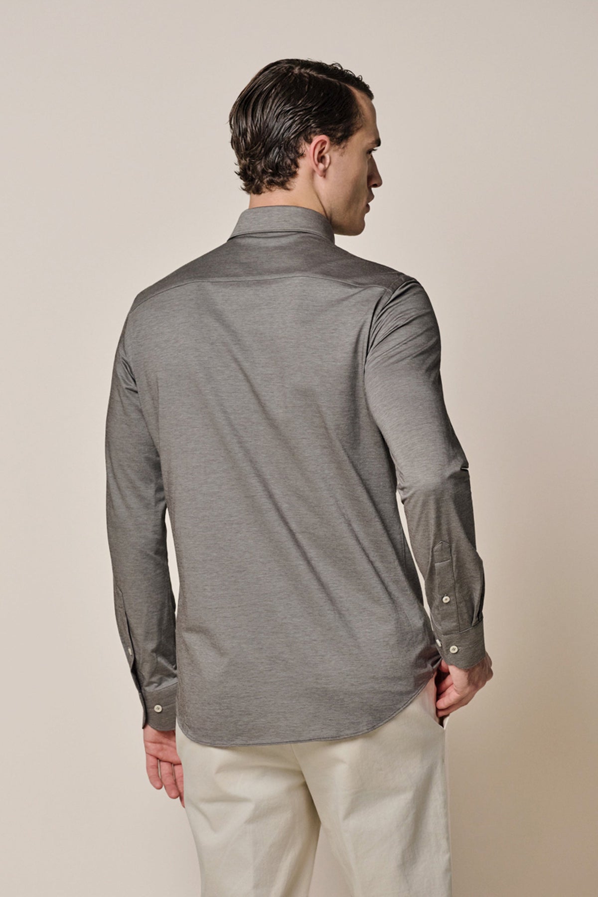Bruin Japanese knitted overhemd
