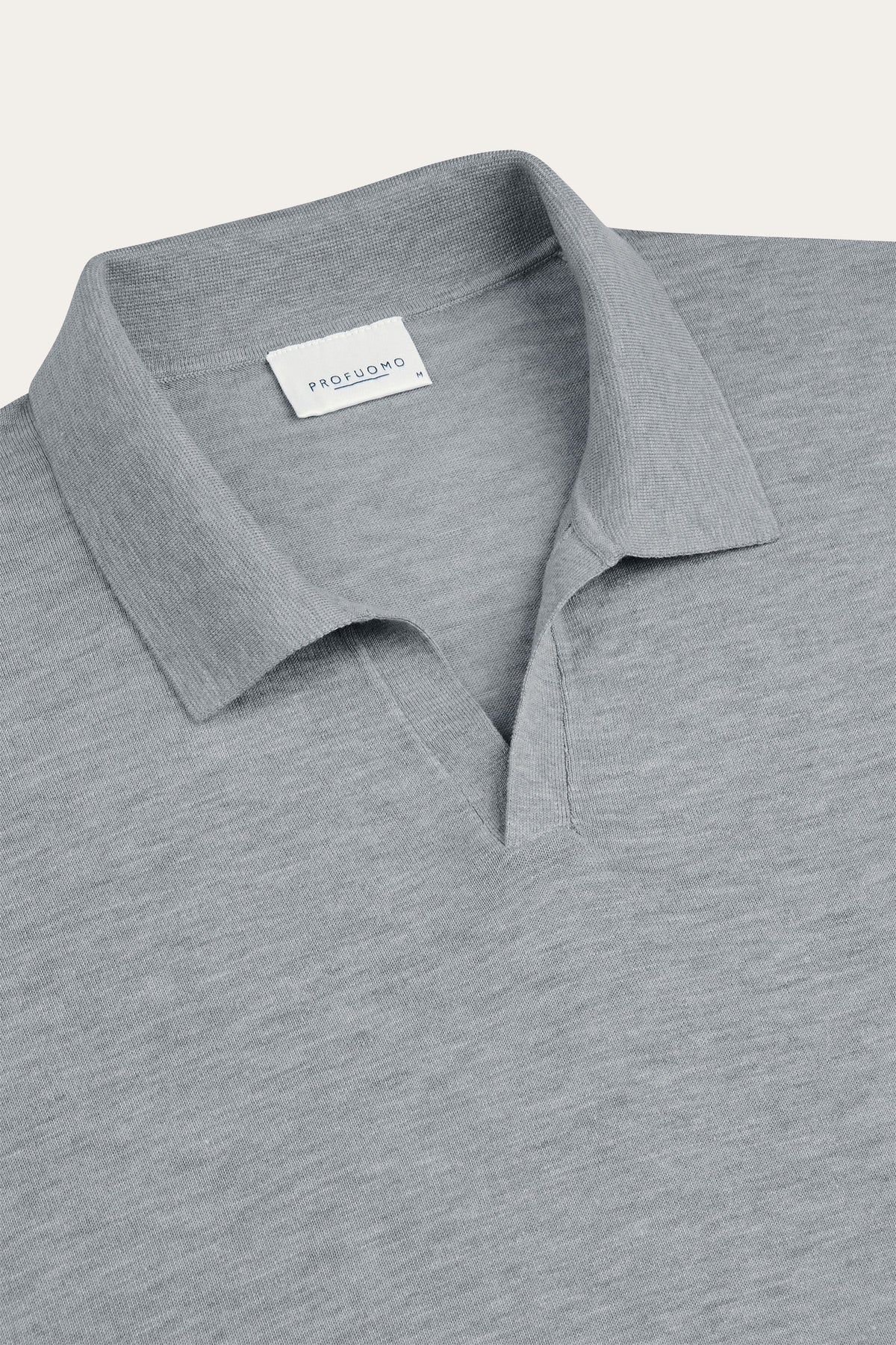 Blauwe Luxury Basic open kraag polo