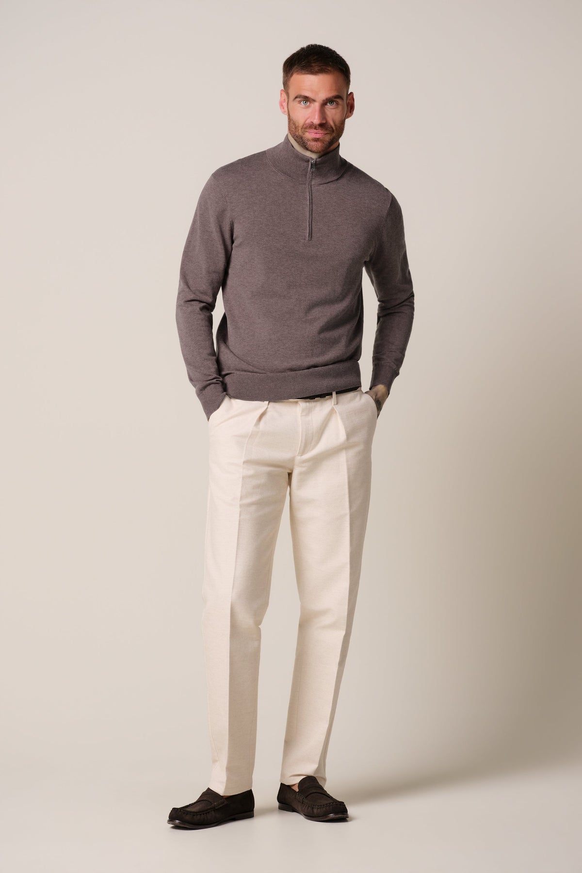 Aubergine Luxury Basic half zip