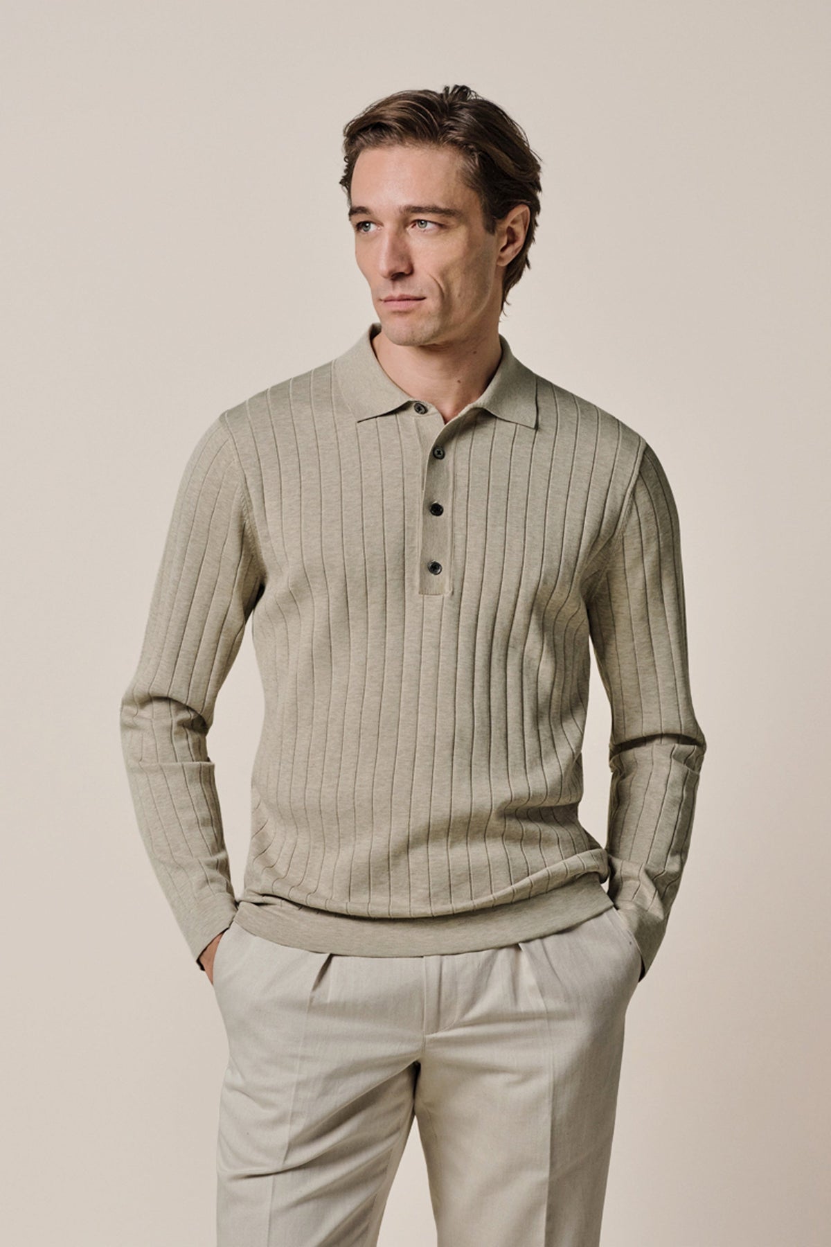 Beige Aero Ease polo
