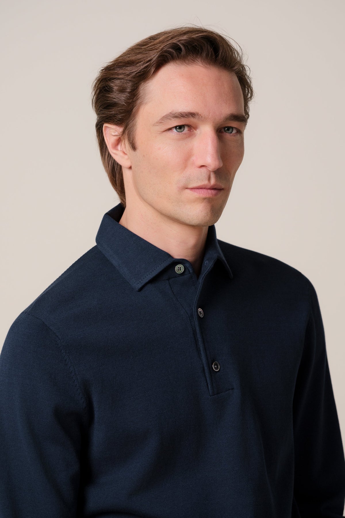 Blauwe Luxury Basic one piece polo