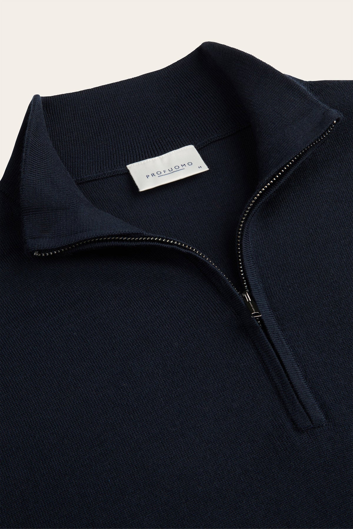 Navy merino half zip