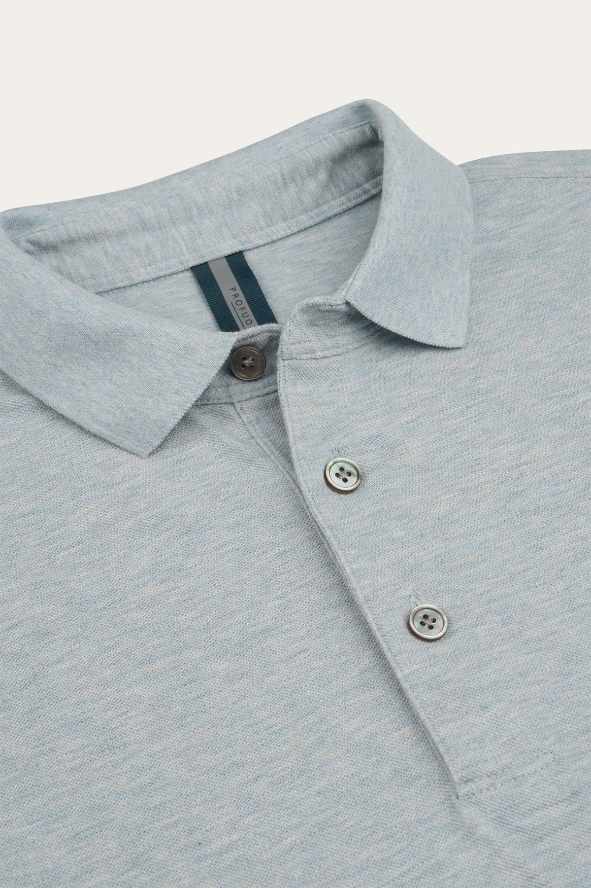 Lichtblauwe stretch piqué polo