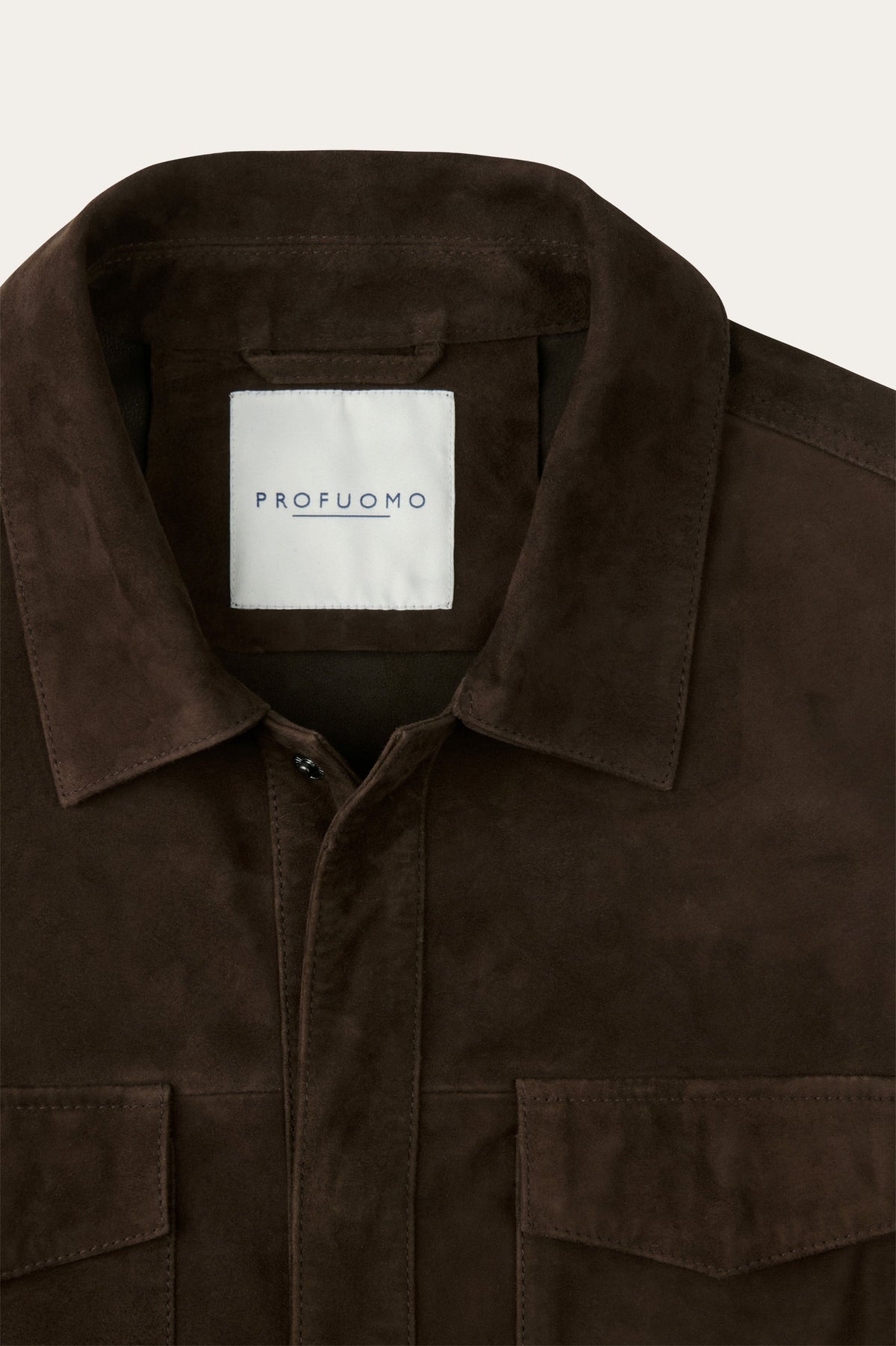 Donkerbruine suede overshirt
