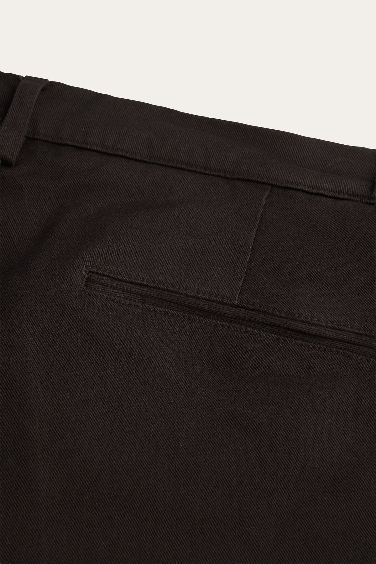 Donkerbruine stretch twill chino