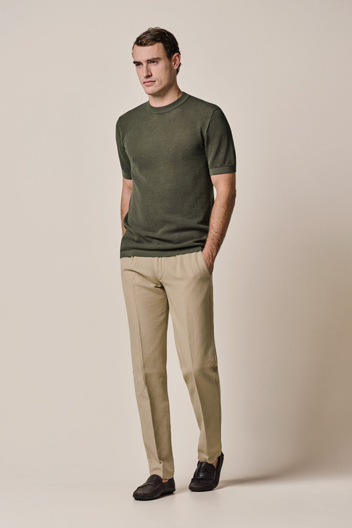 Groen structured Aero Ease T-shirt
