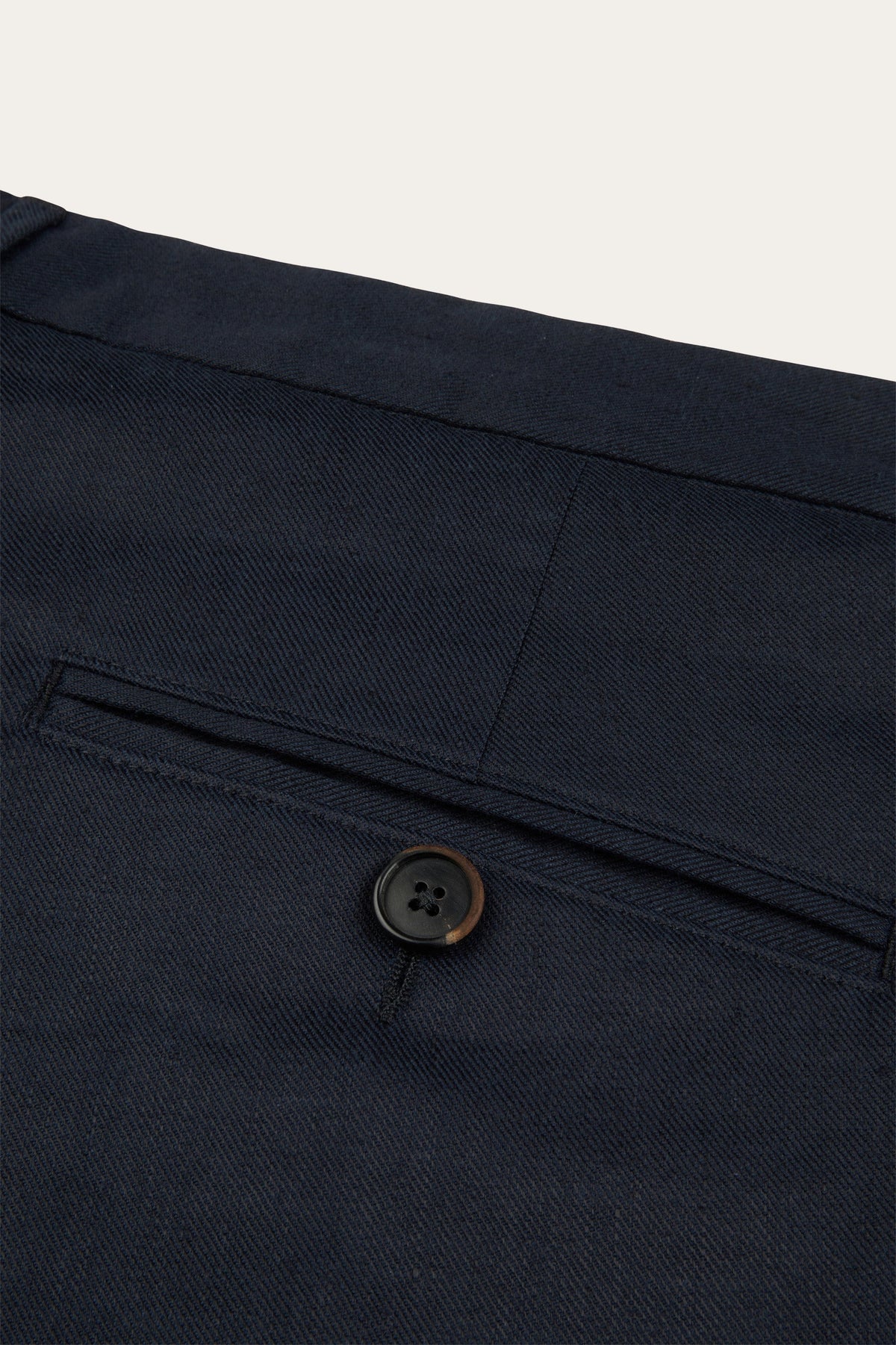 Navy linnen-katoen loose fit broek