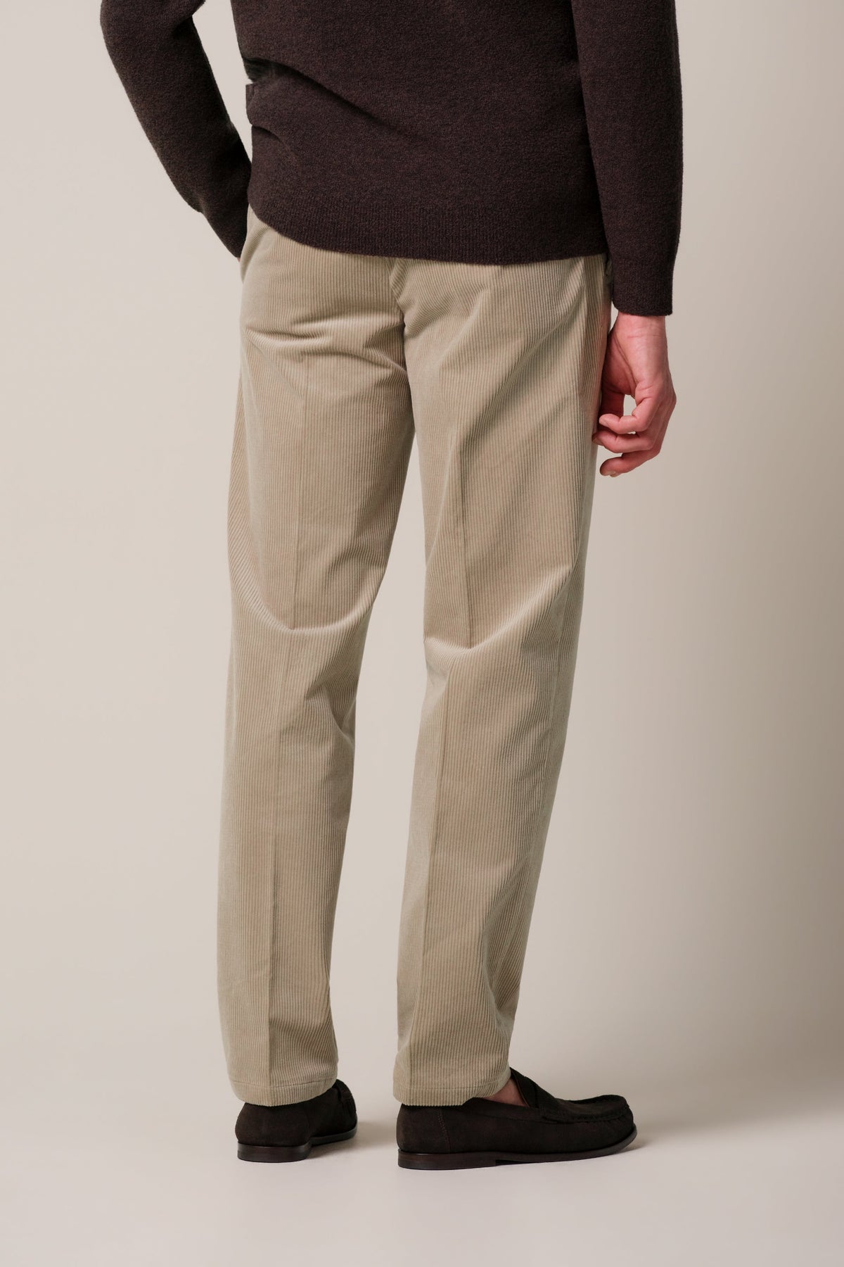 Beige corduroy chino