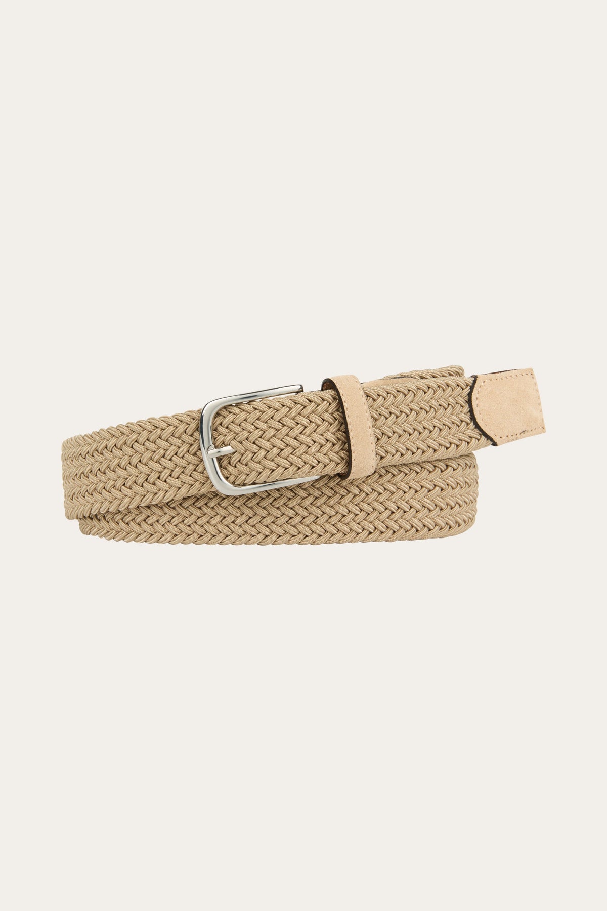 Beige elastische riem