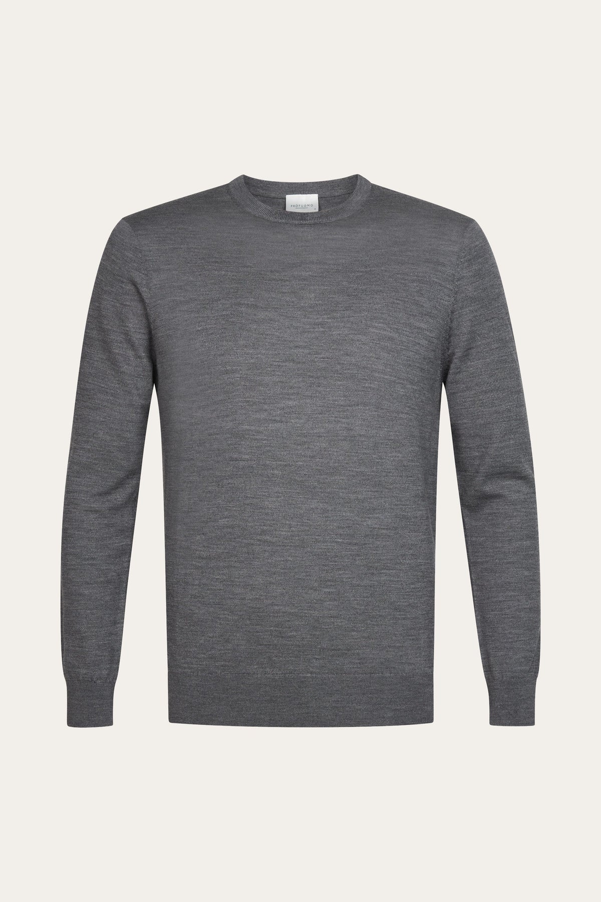 Grijze merino crewneck