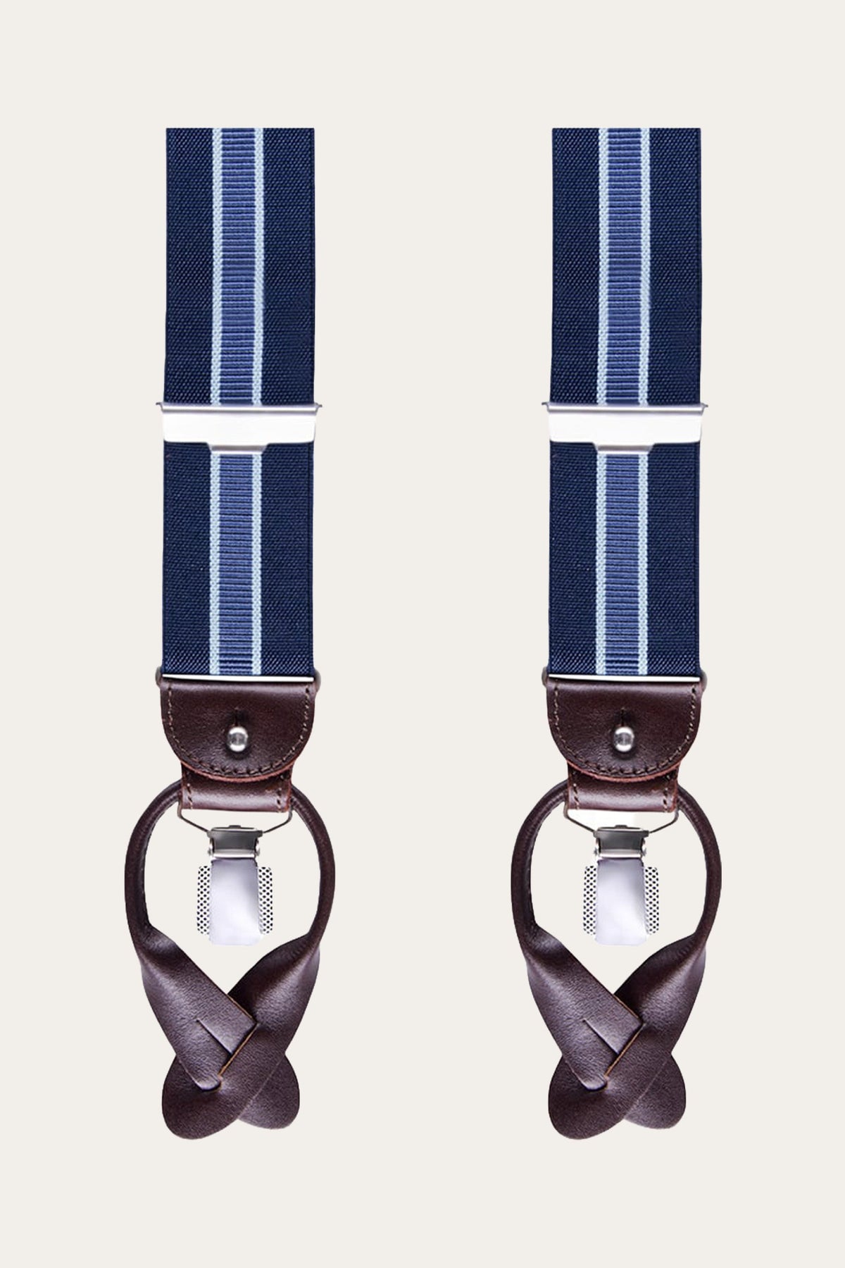 Navy gestreepte bretels