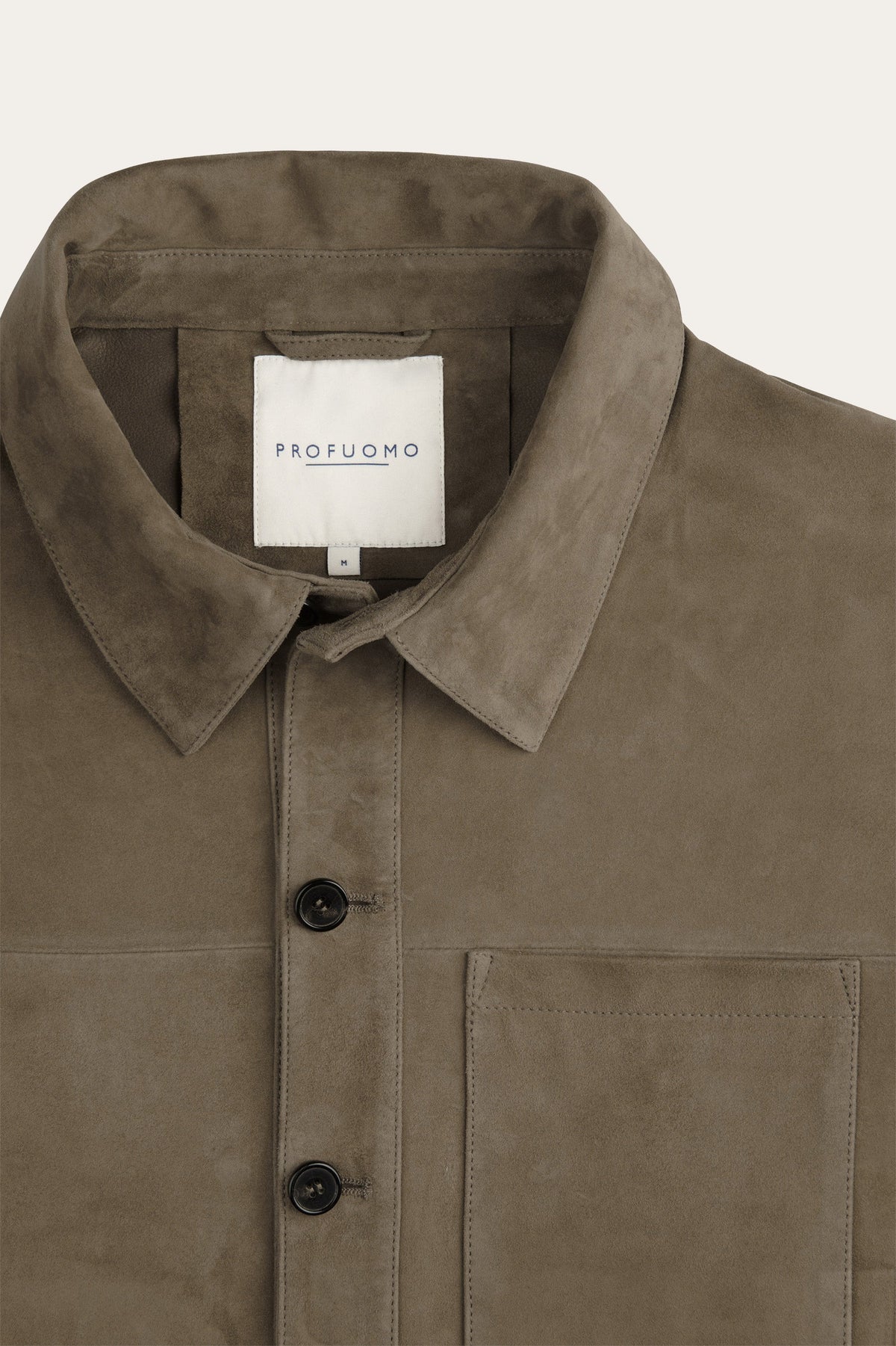 Taupe suede overshirt