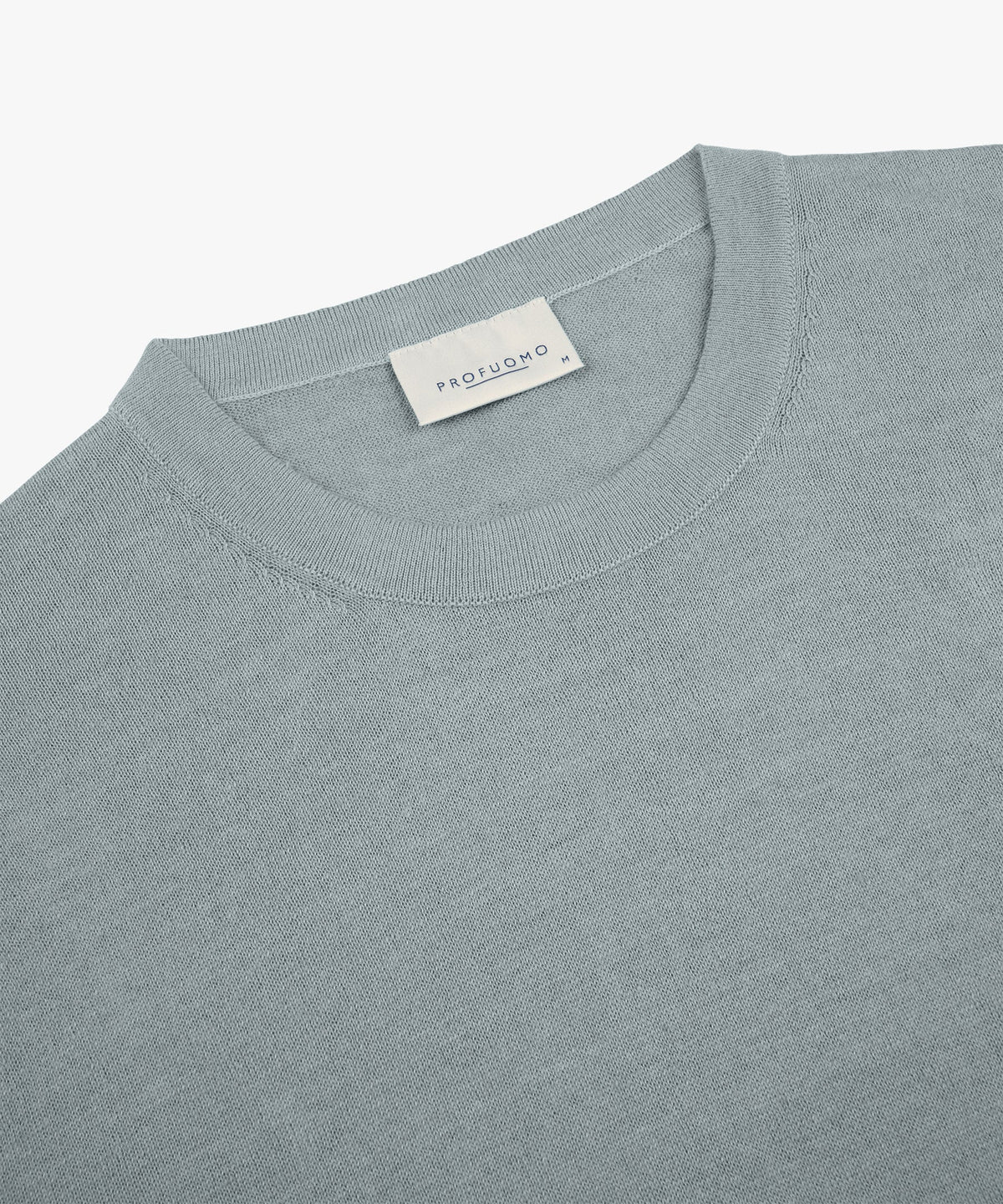 Blauw linnen katoenen T-shirt