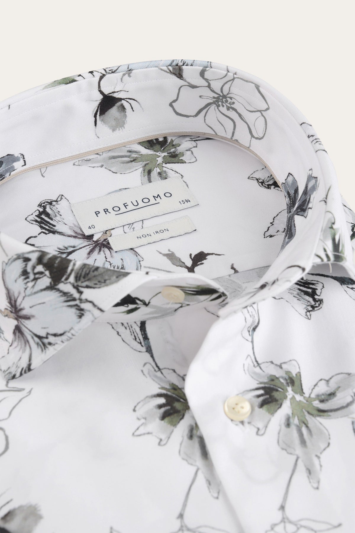 Meerkleurig print twill overhemd