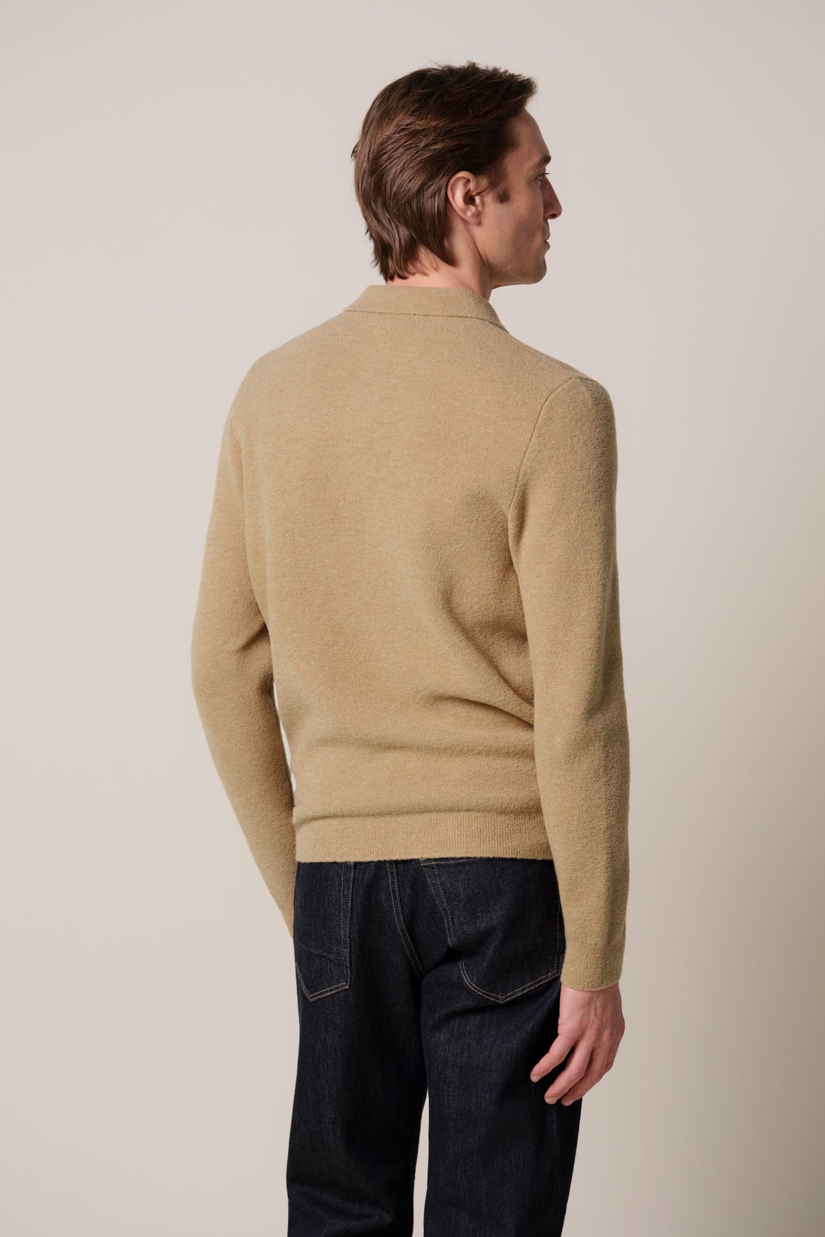 Camel boiled wollen polo
