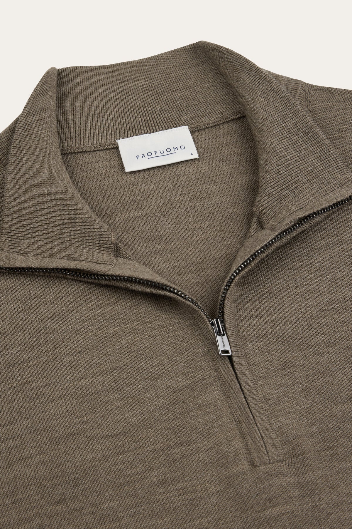 Bruine merino half zip