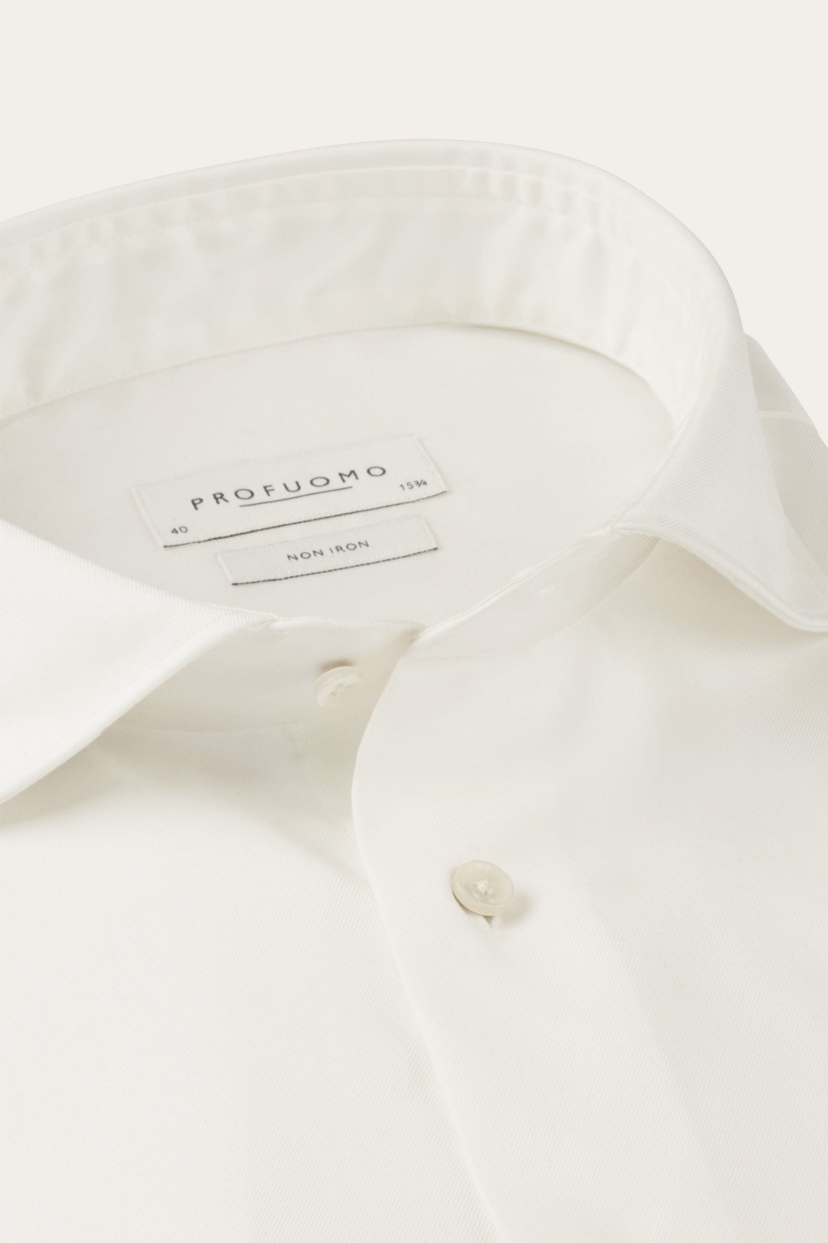 Off-white two-ply twill overhemd
