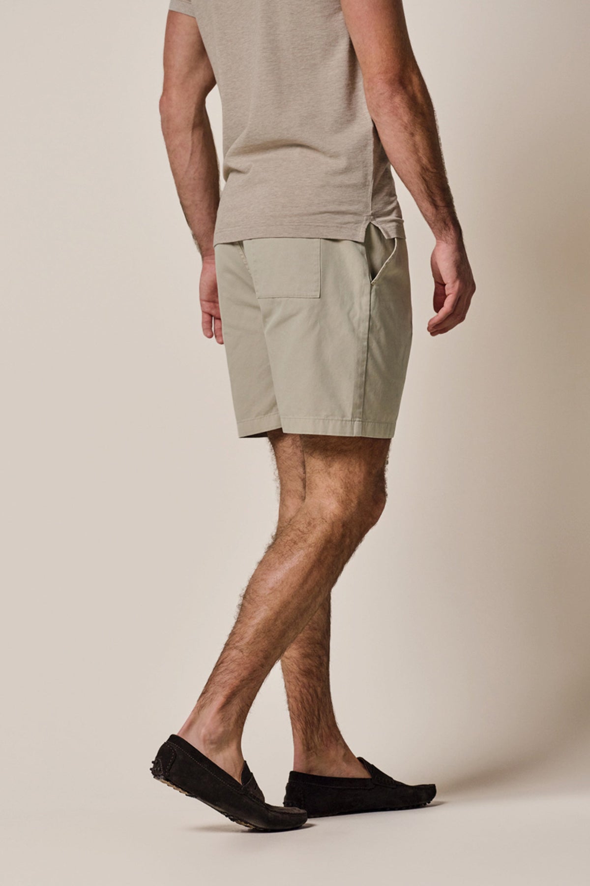 Beige Antique dye shorts