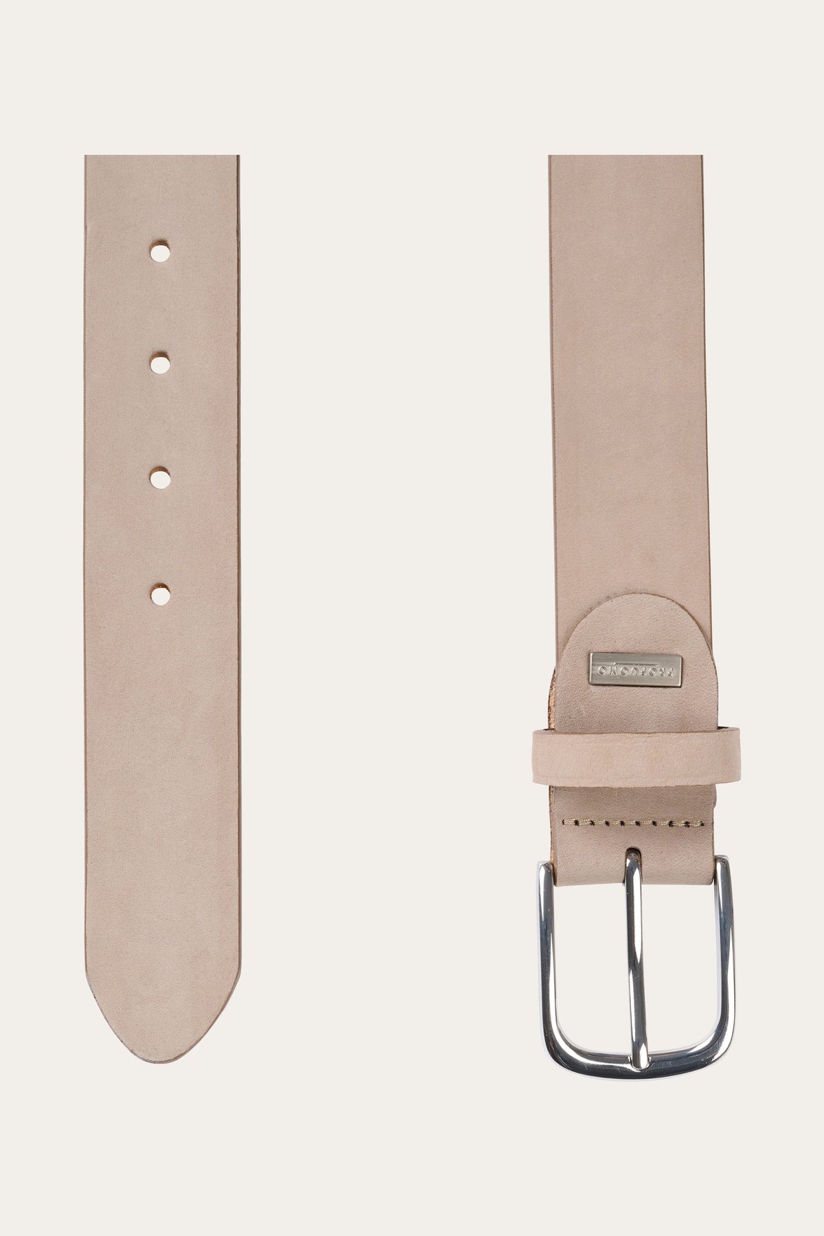 Taupe nubuck leren riem